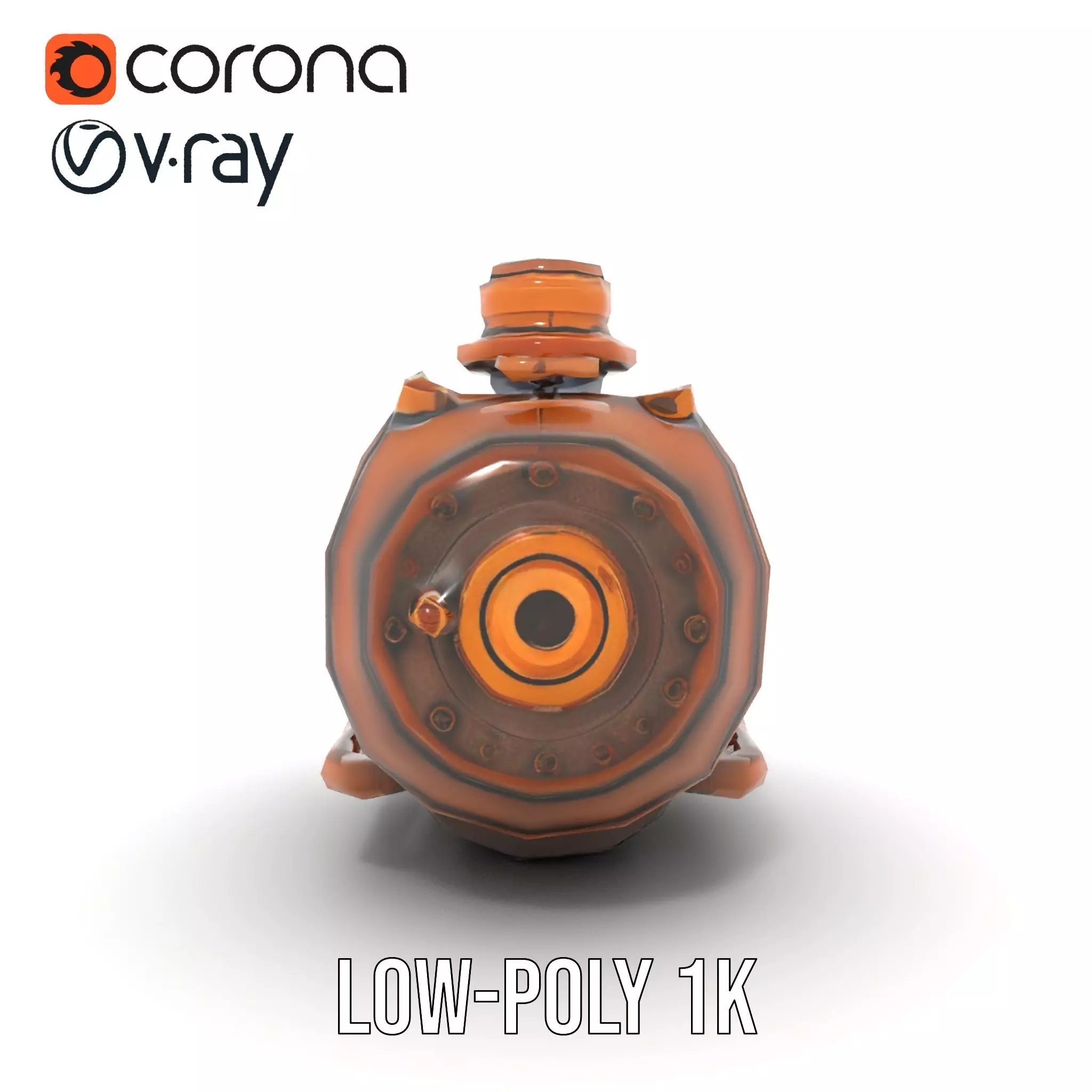 Steampunk Boiler Model Pack Low-poly 3D model_19