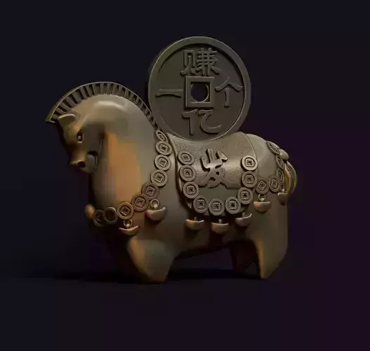 Statuette Money Horse