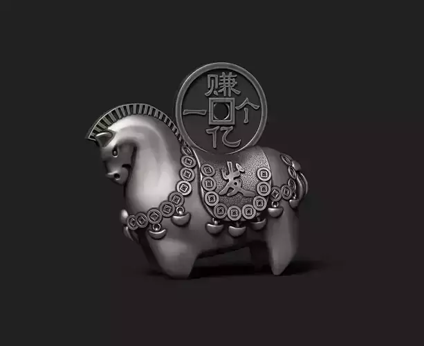 Statuette Money Horse