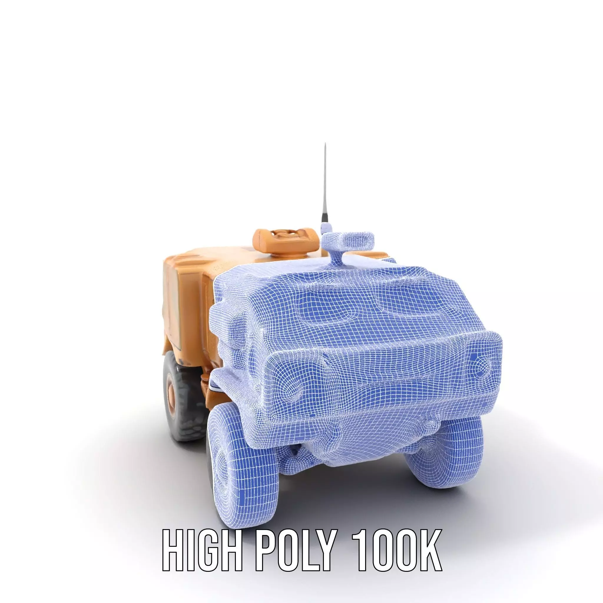 Armored Vehicle Model Pack with Desert Camouflage Low-poly 3D model_4
