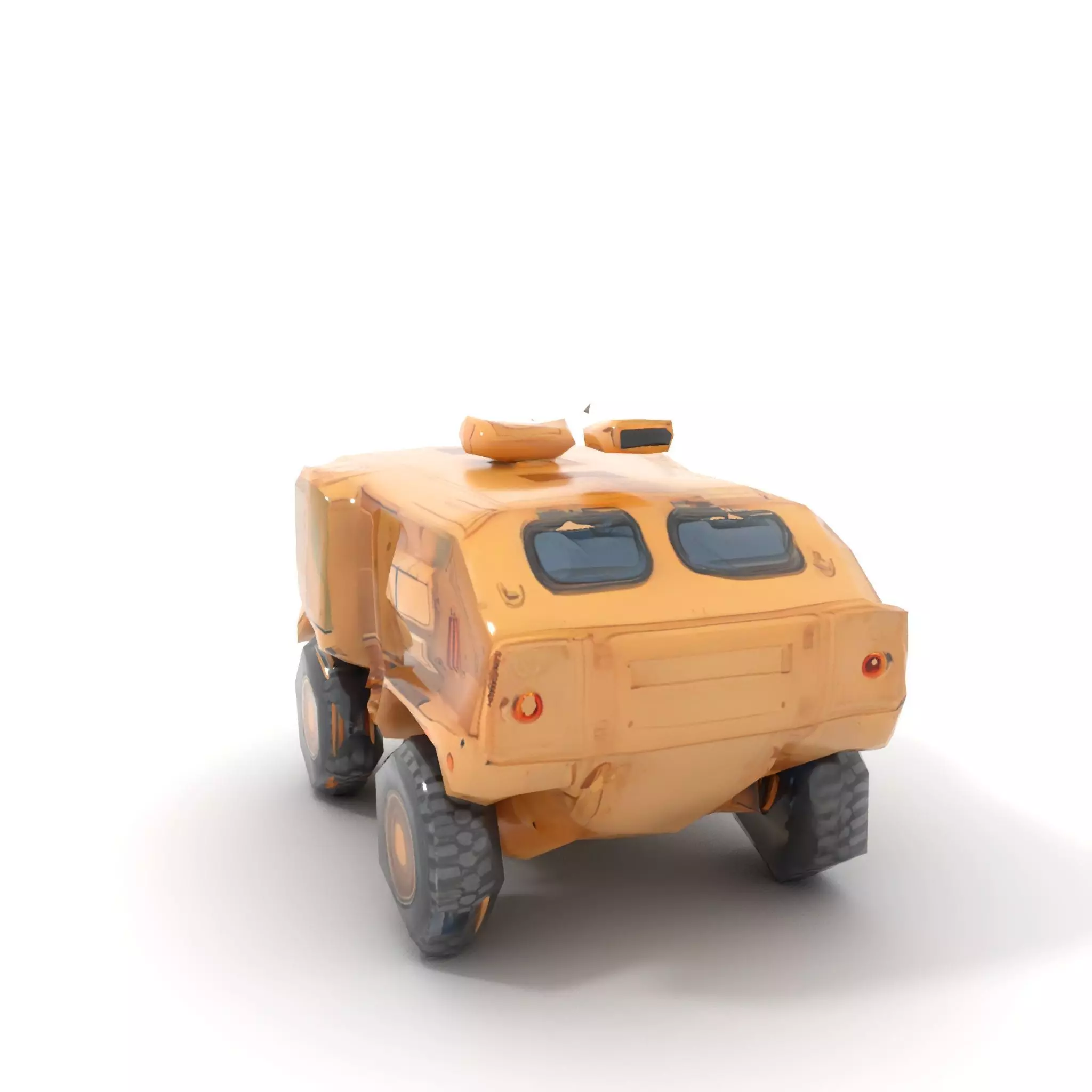Armored Vehicle Model Pack with Desert Camouflage Low-poly 3D model_16