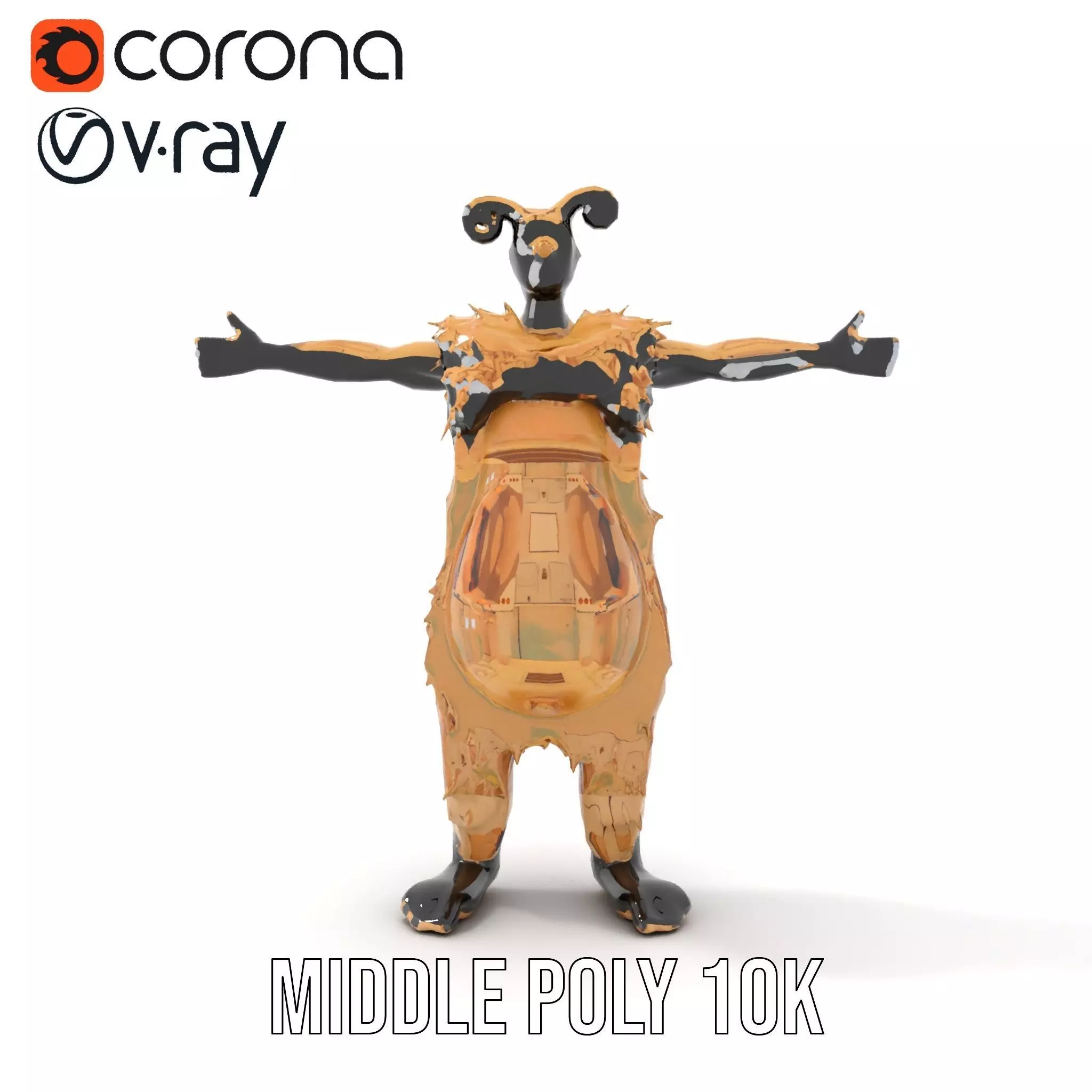 Armored Vehicle Model Pack with Desert Camouflage Low-poly 3D model_10