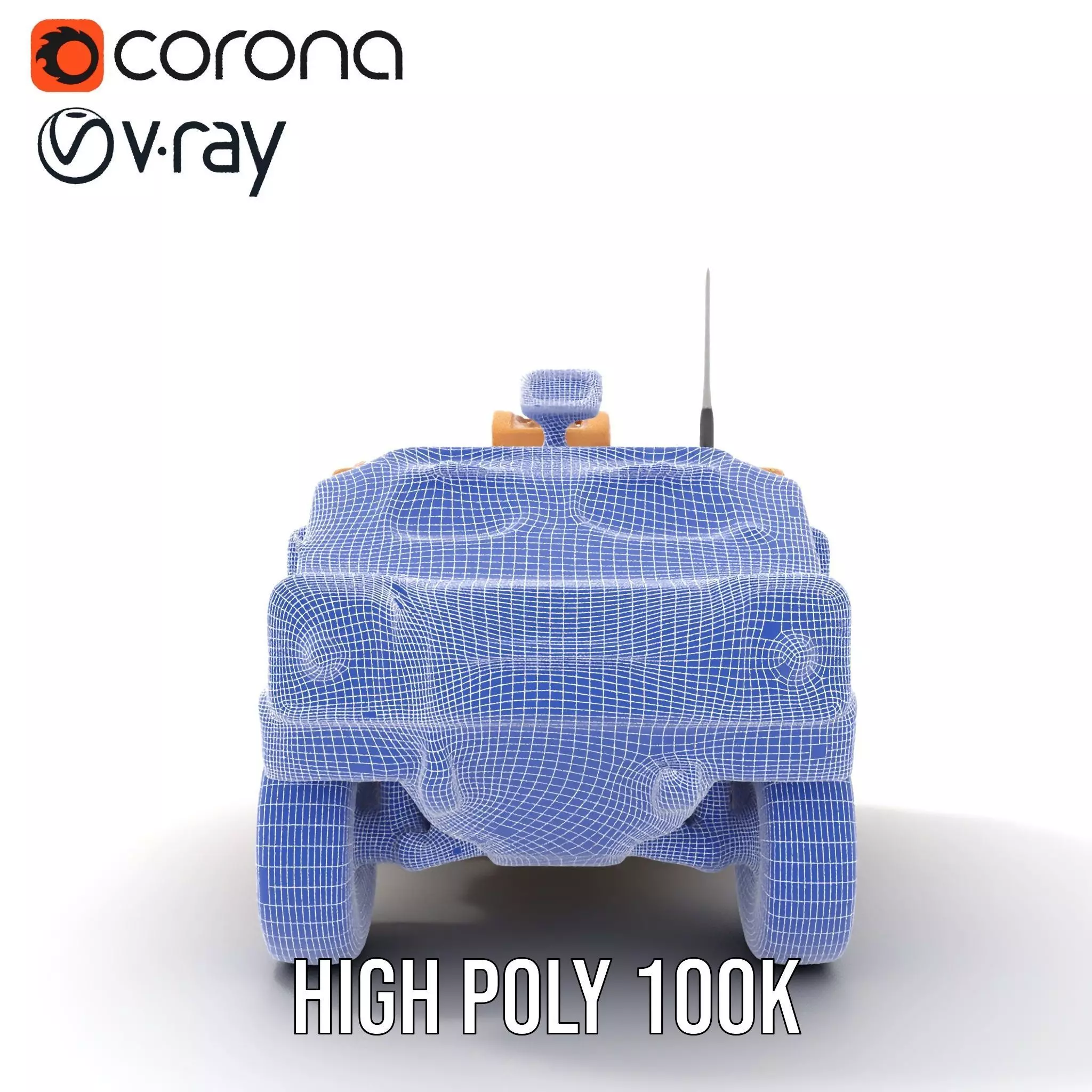 Armored Vehicle Model Pack with Desert Camouflage Low-poly 3D model_34