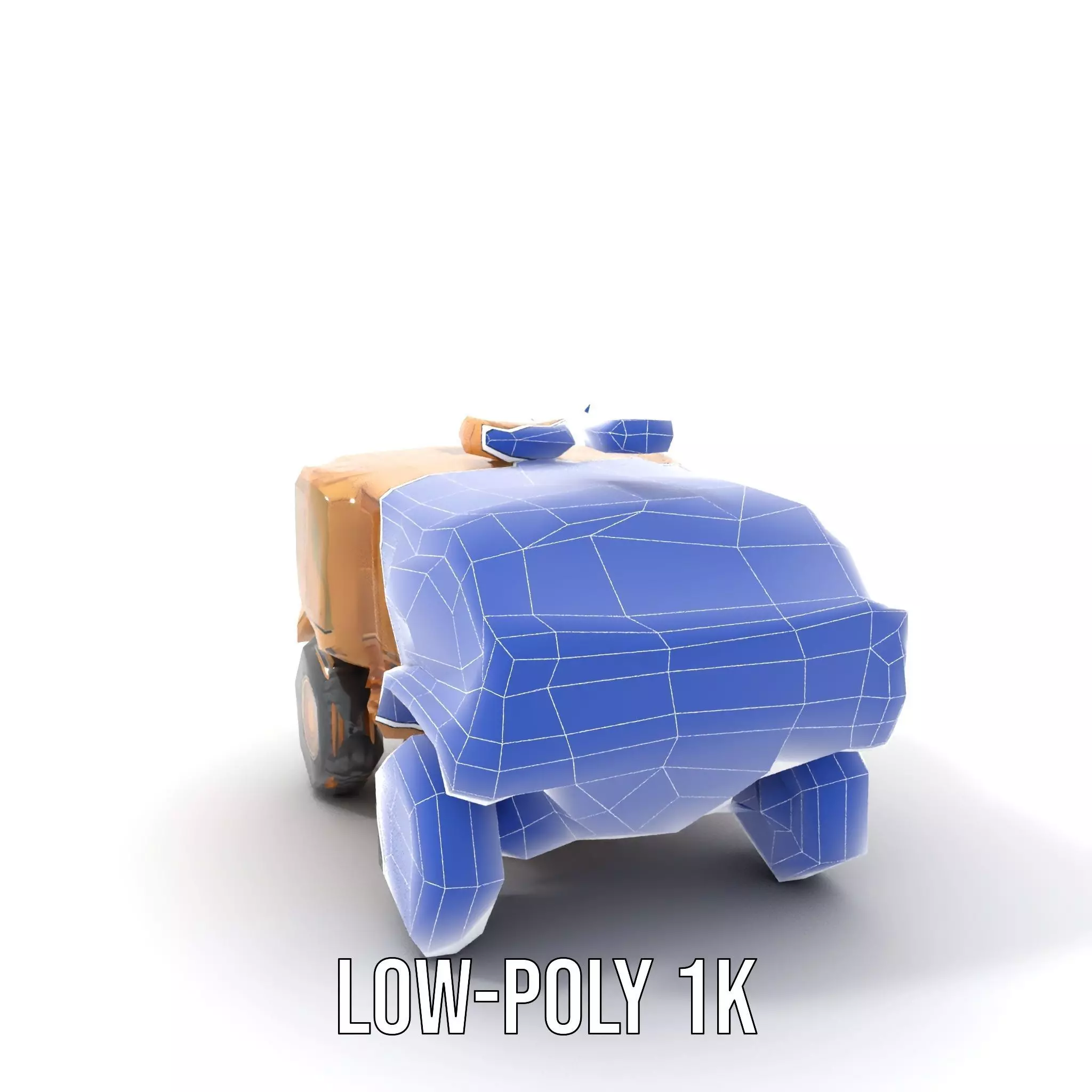 Armored Vehicle Model Pack with Desert Camouflage Low-poly 3D model_22