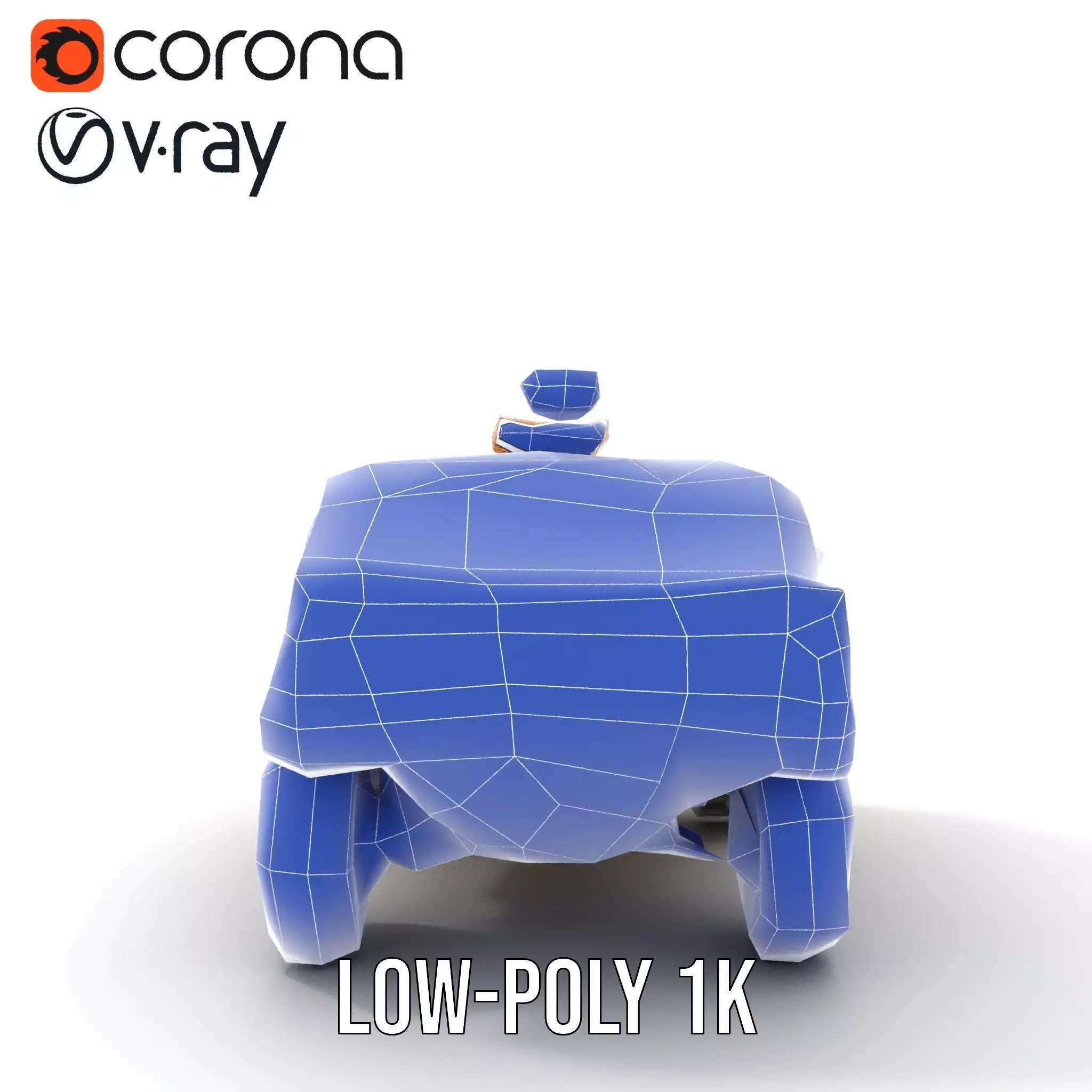 Armored Vehicle Model Pack with Desert Camouflage Low-poly 3D model_19