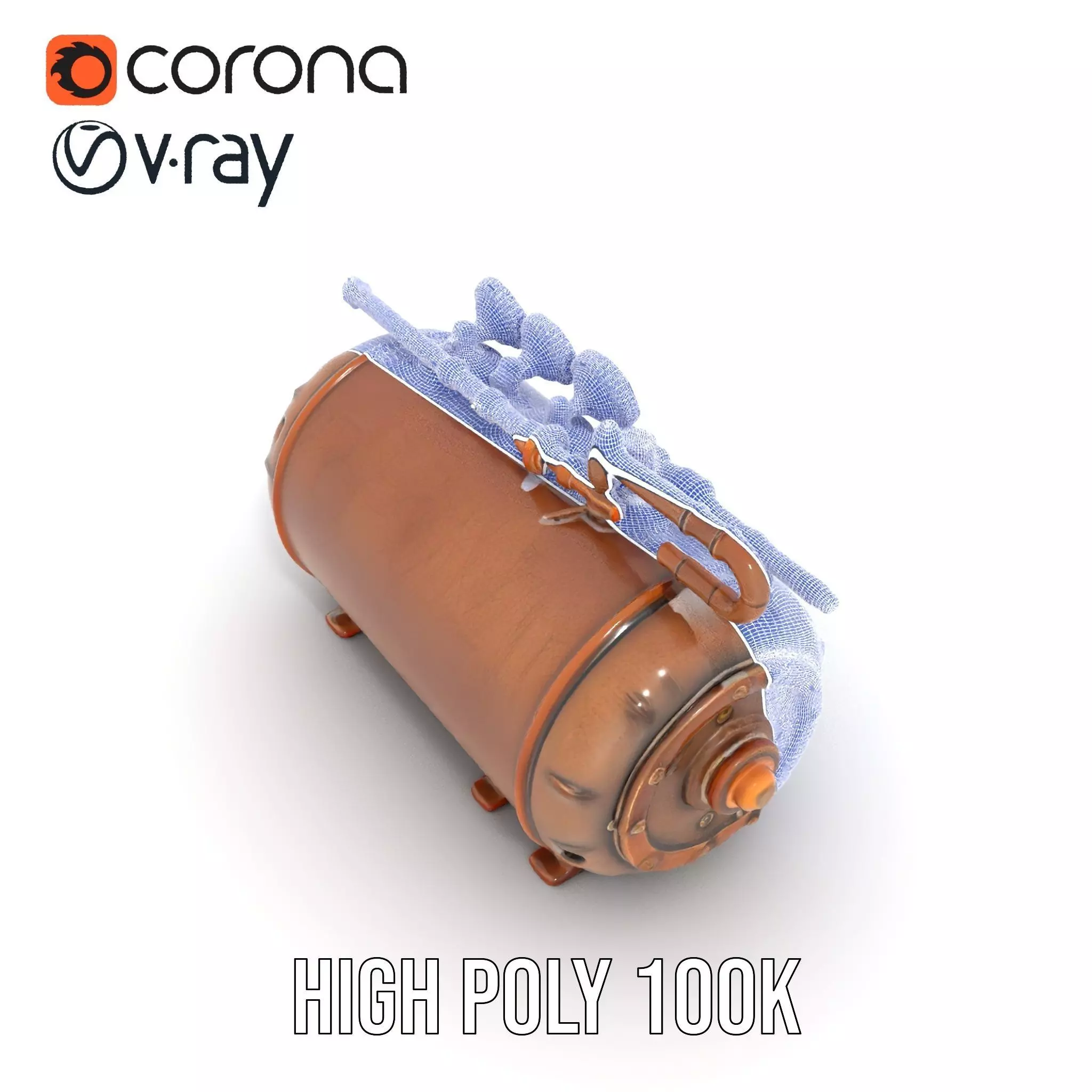 Steampunk Pressure Gauge Clock Model Pack Low-poly 3D model_31