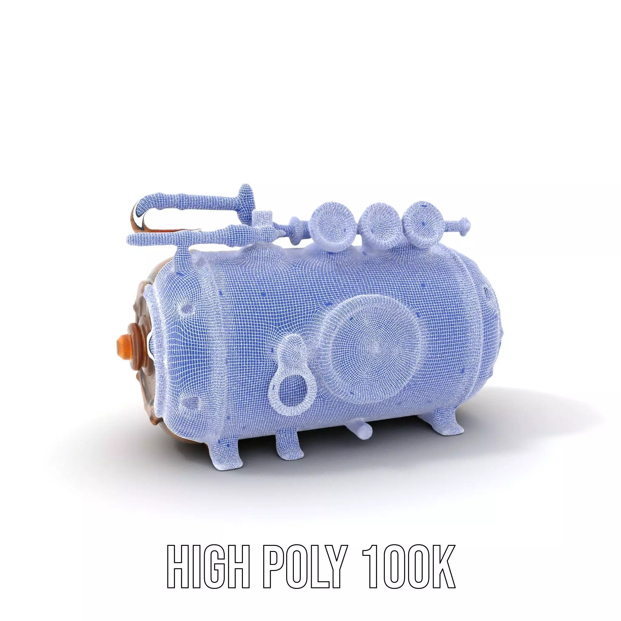 Steampunk Pressure Gauge Clock Model Pack Low-poly 3D model_4