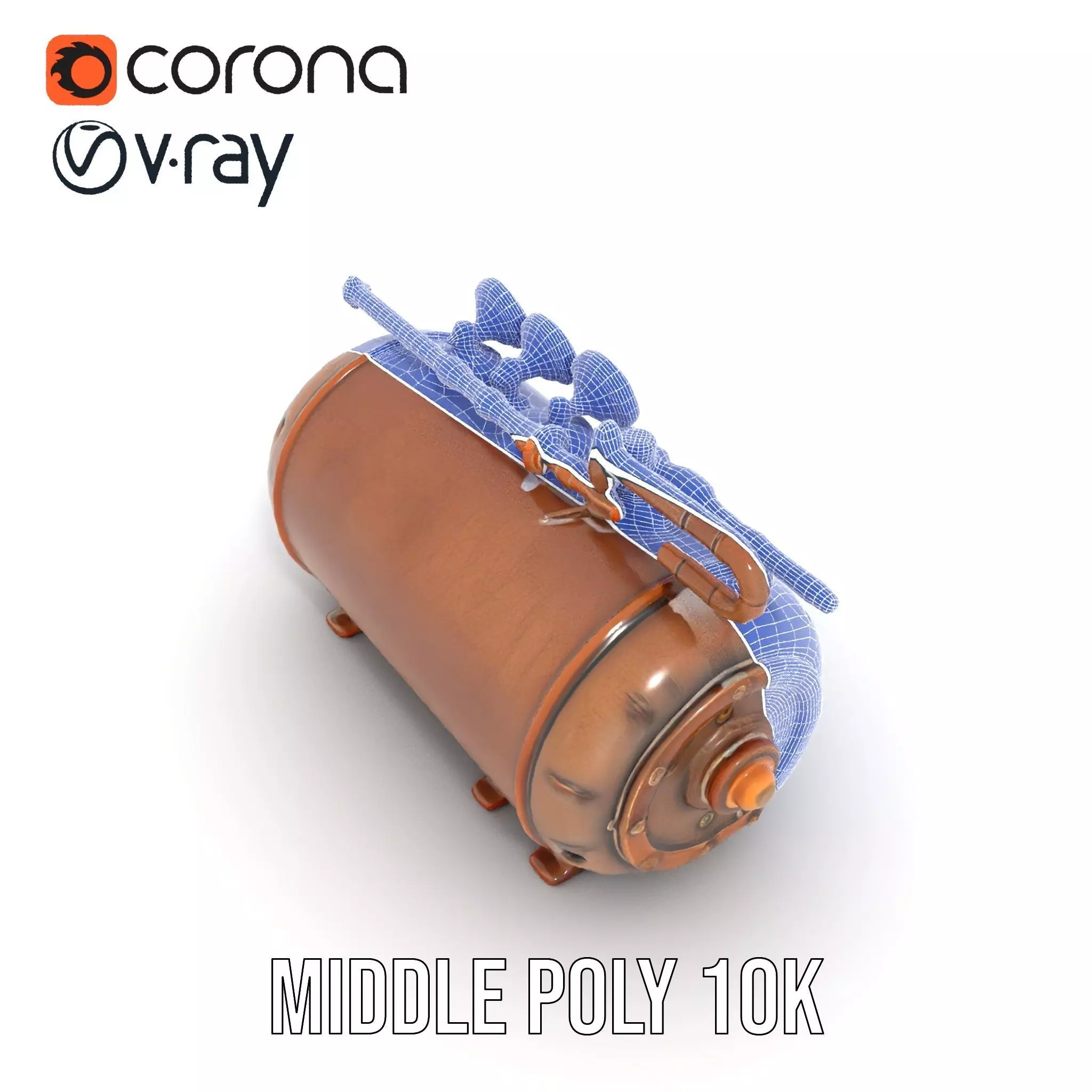 Steampunk Pressure Gauge Clock Model Pack Low-poly 3D model_27