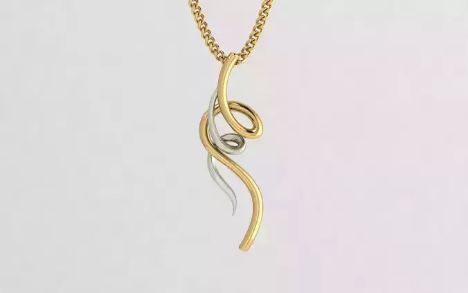 tangled line pendant2