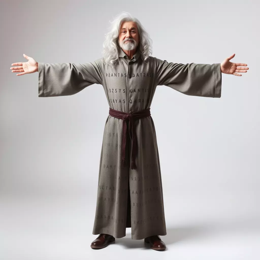 Wise Elder Character Model Pack with Robe and Beard Low-poly 3D model_2