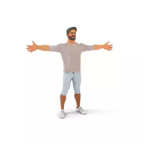 Casual Male Character Model Pack for Realistic Rendering Low-poly 3D model