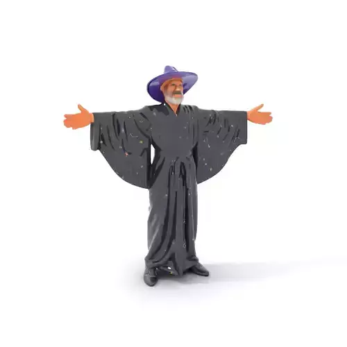 Wizard Outfit Model Pack with Starry Robe and Hat