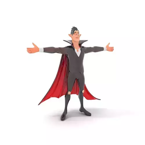 Animated Vampire Character Model Pack with Cape and Suit