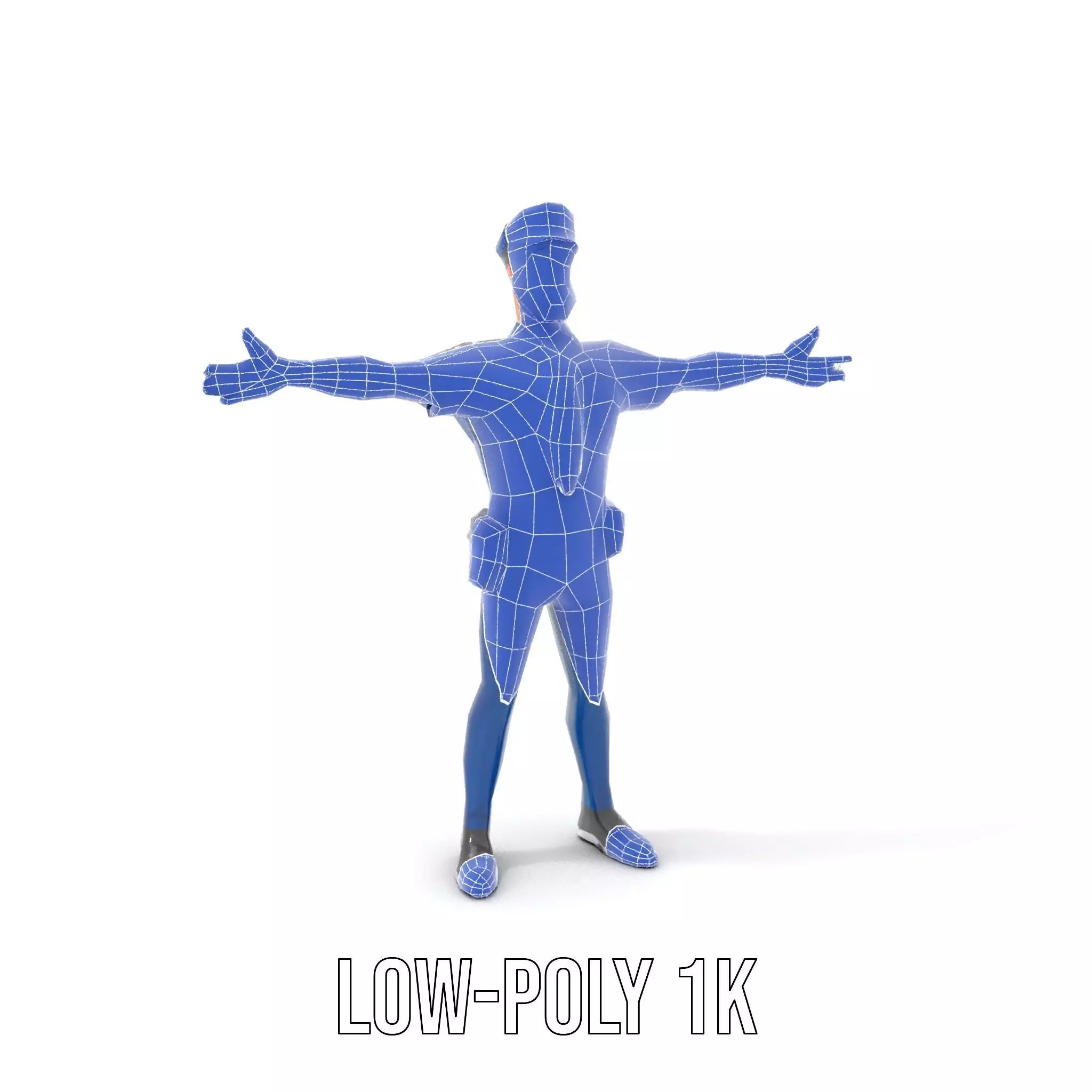 Cartoon Police Officer Character Model Pack Low-poly 3D model_8