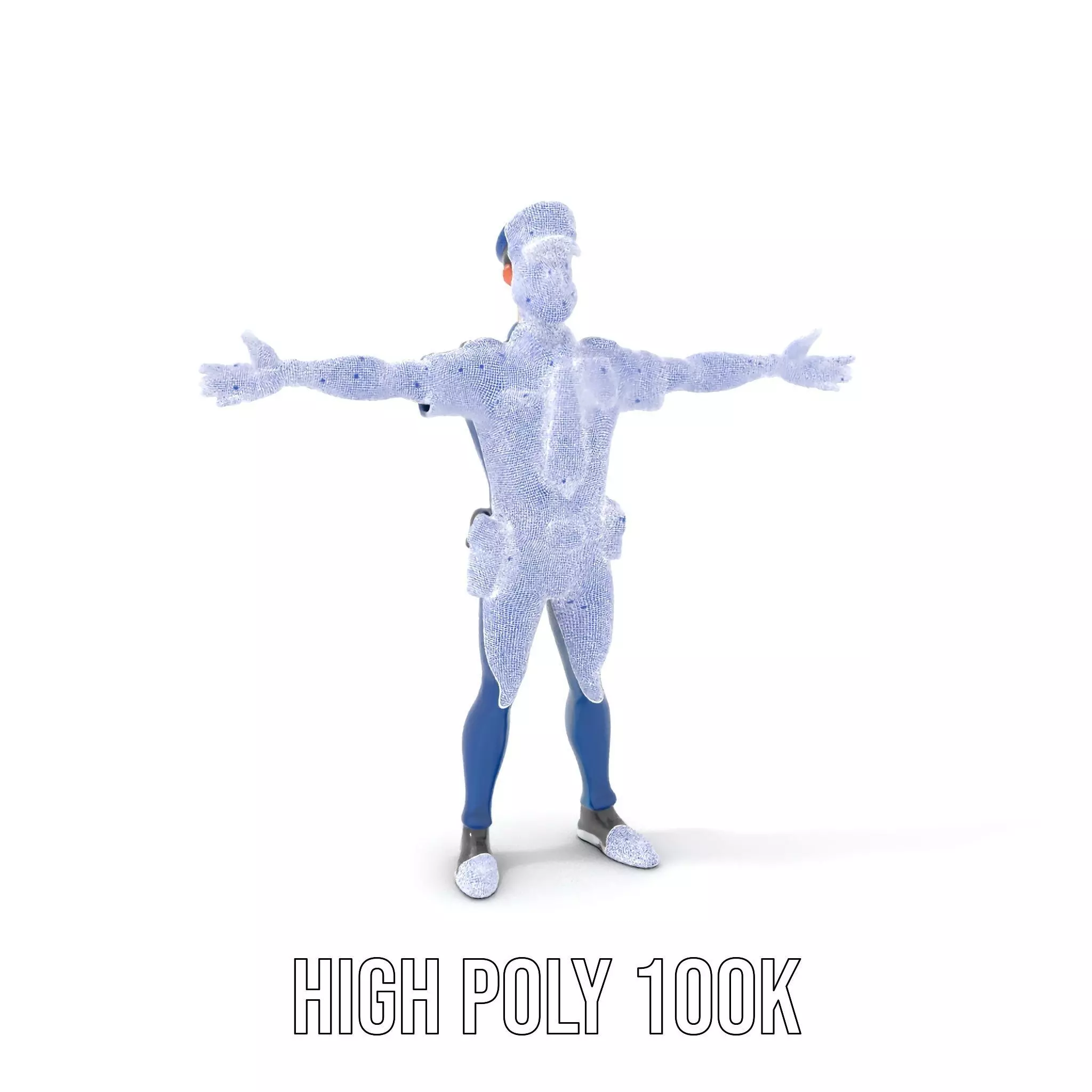 Cartoon Police Officer Character Model Pack Low-poly 3D model_4