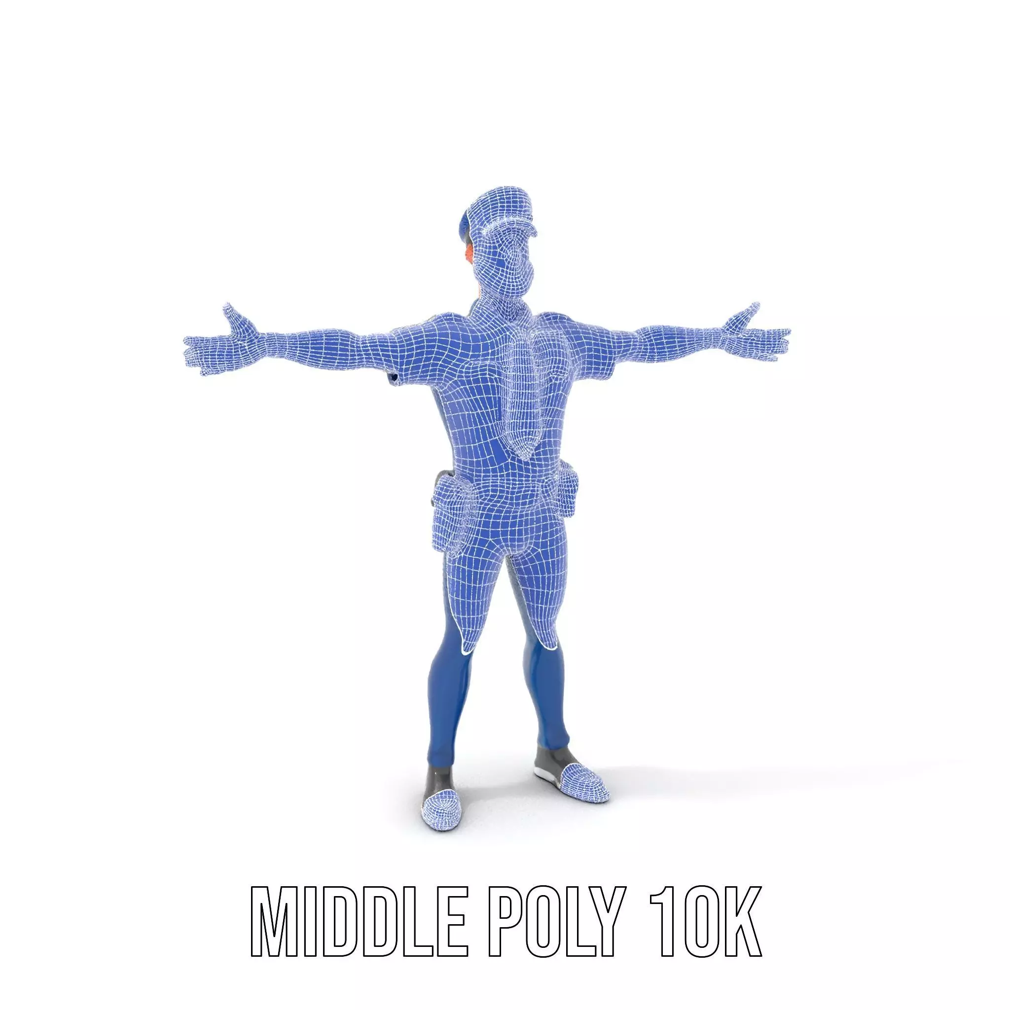 Cartoon Police Officer Character Model Pack Low-poly 3D model_30