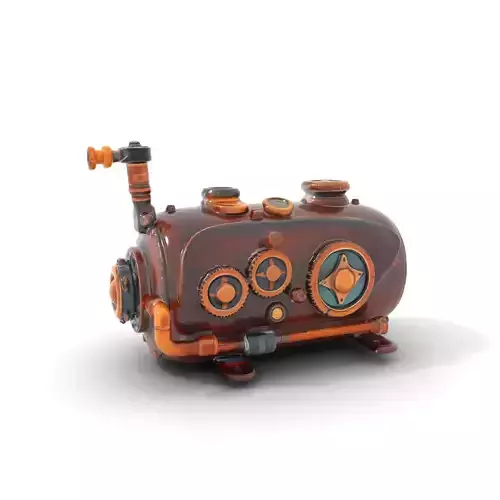 Steampunk Industrial Boiler Model Pack with Detailed Machinery