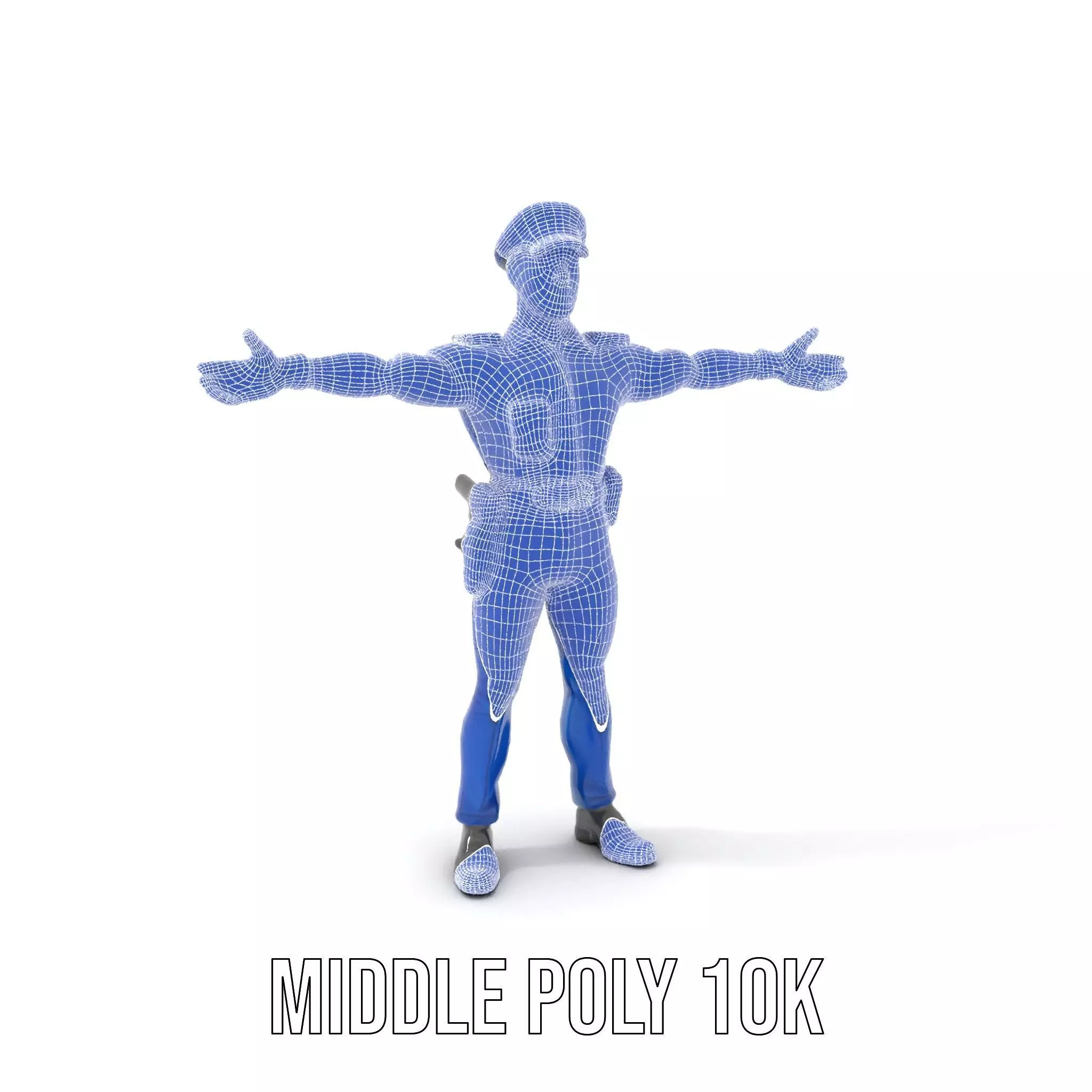 Police Officer Model Pack with Detailed Uniform Low-poly 3D model_18