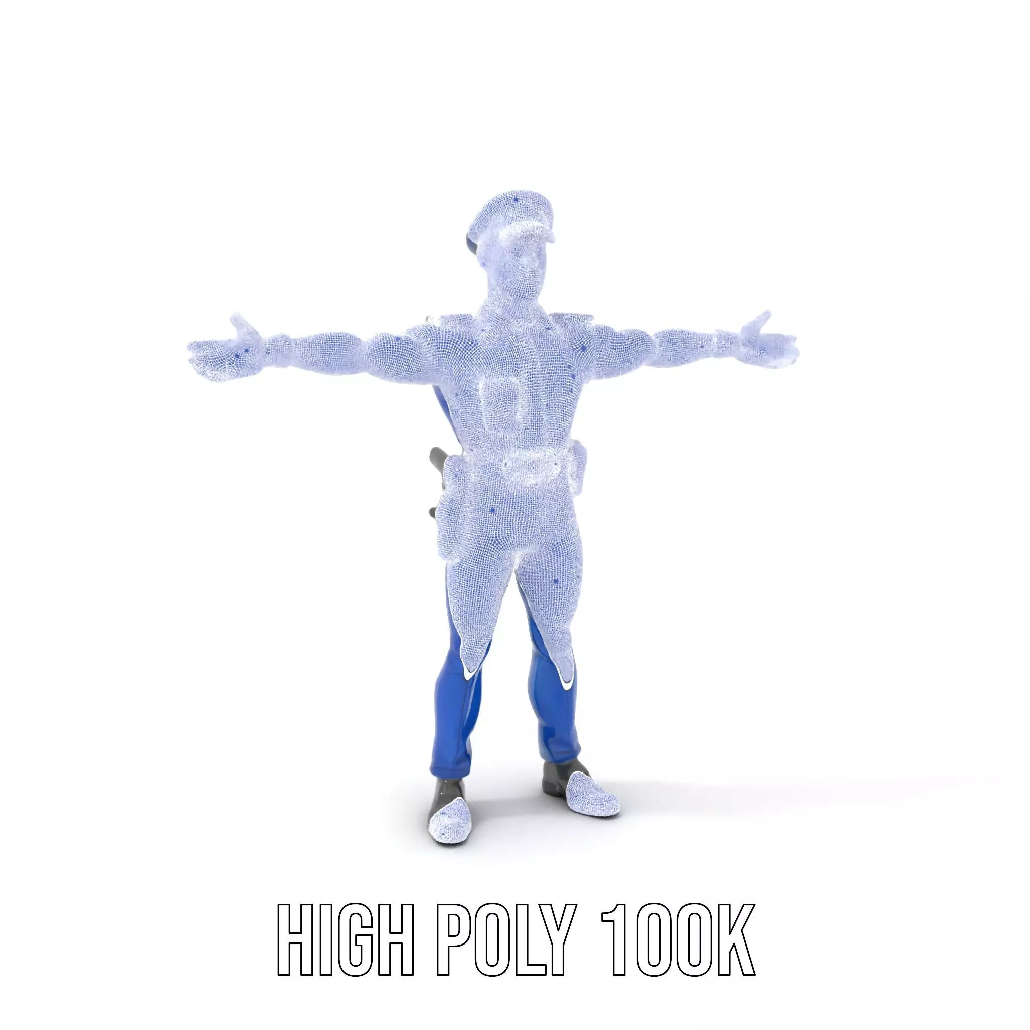 Police Officer Model Pack with Detailed Uniform Low-poly 3D model_4