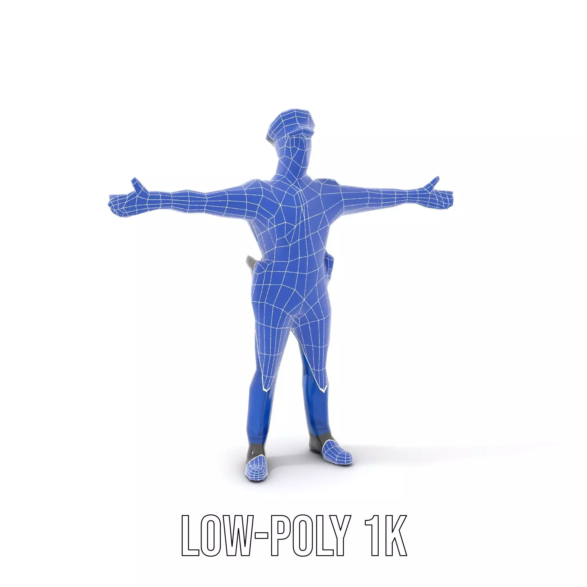 Police Officer Model Pack with Detailed Uniform Low-poly 3D model_16