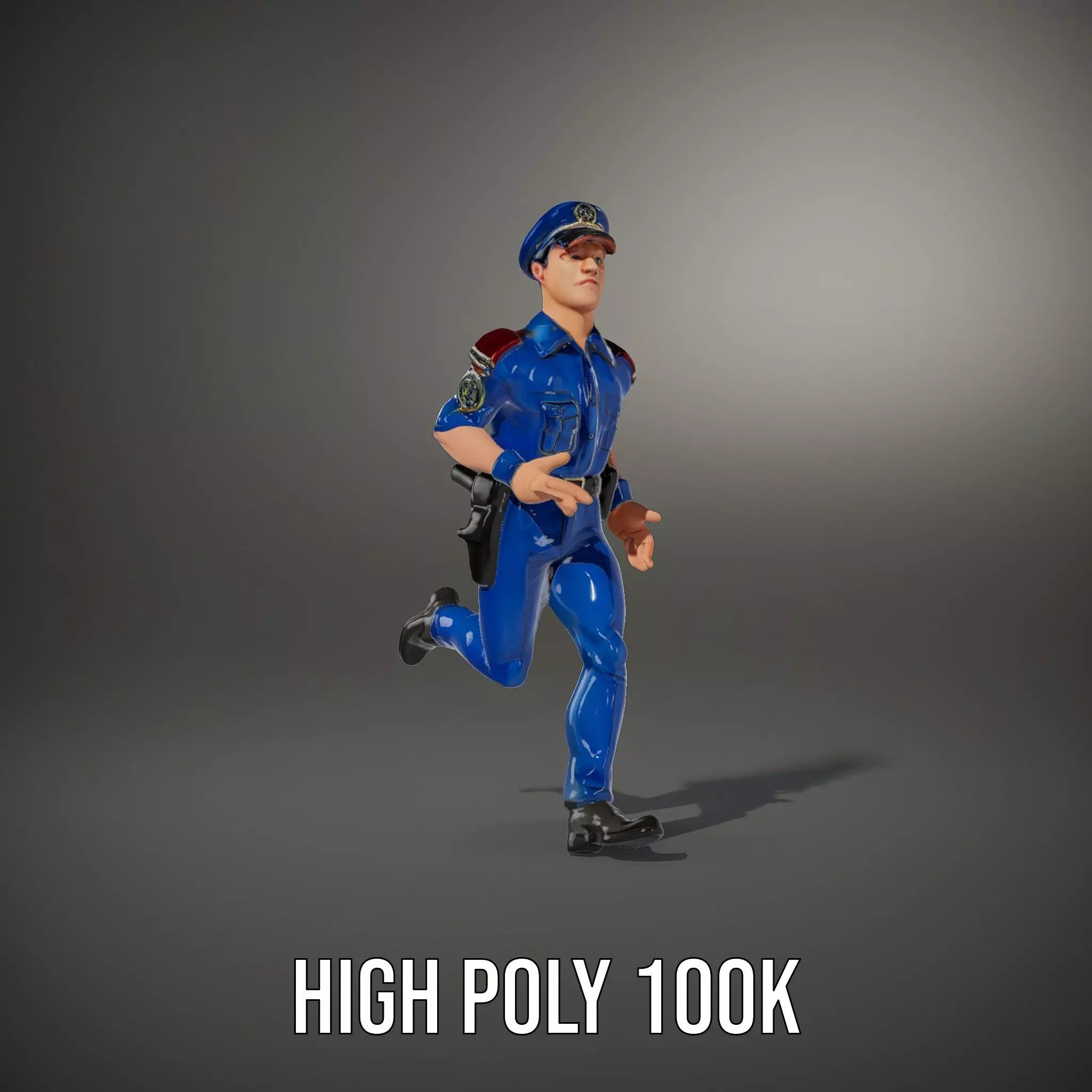 Police Officer Model Pack with Detailed Uniform Low-poly 3D model_23