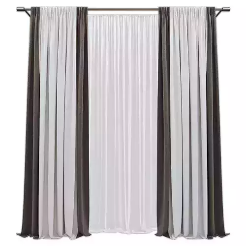 Curtains642 Low-poly 3D model