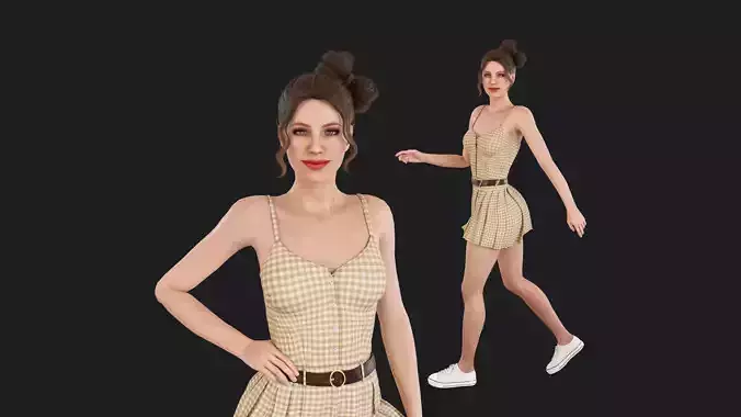 Ladies wearing camisole skirts