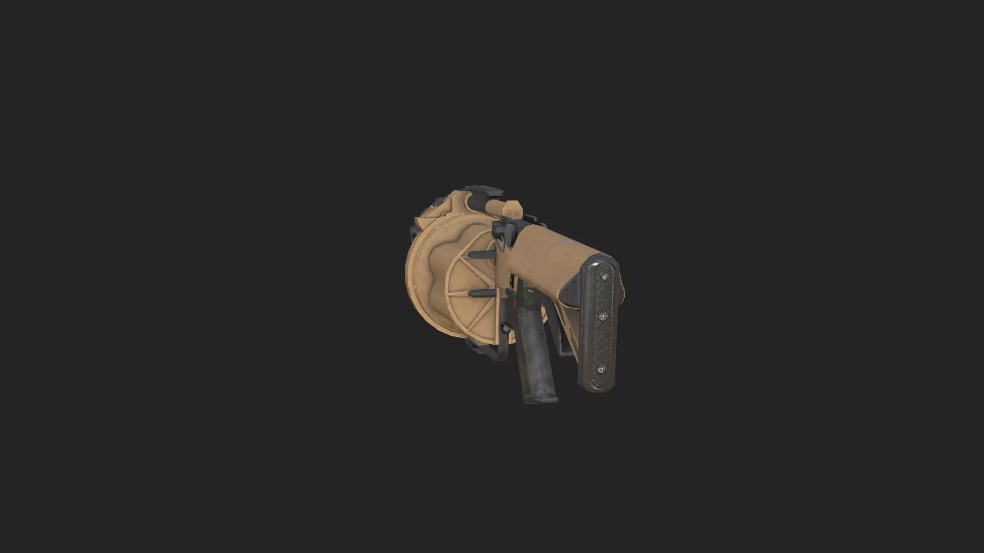 Pistol 3D Model 021 Low-poly 3D model_3