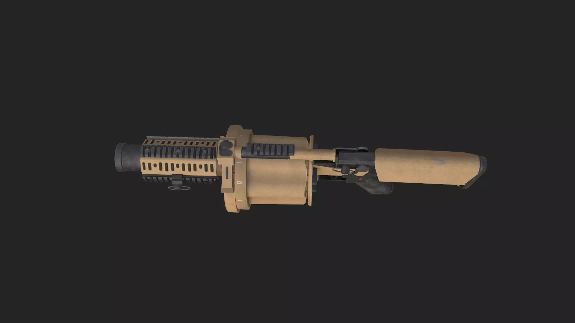 Pistol 3D Model 021 Low-poly 3D model_10