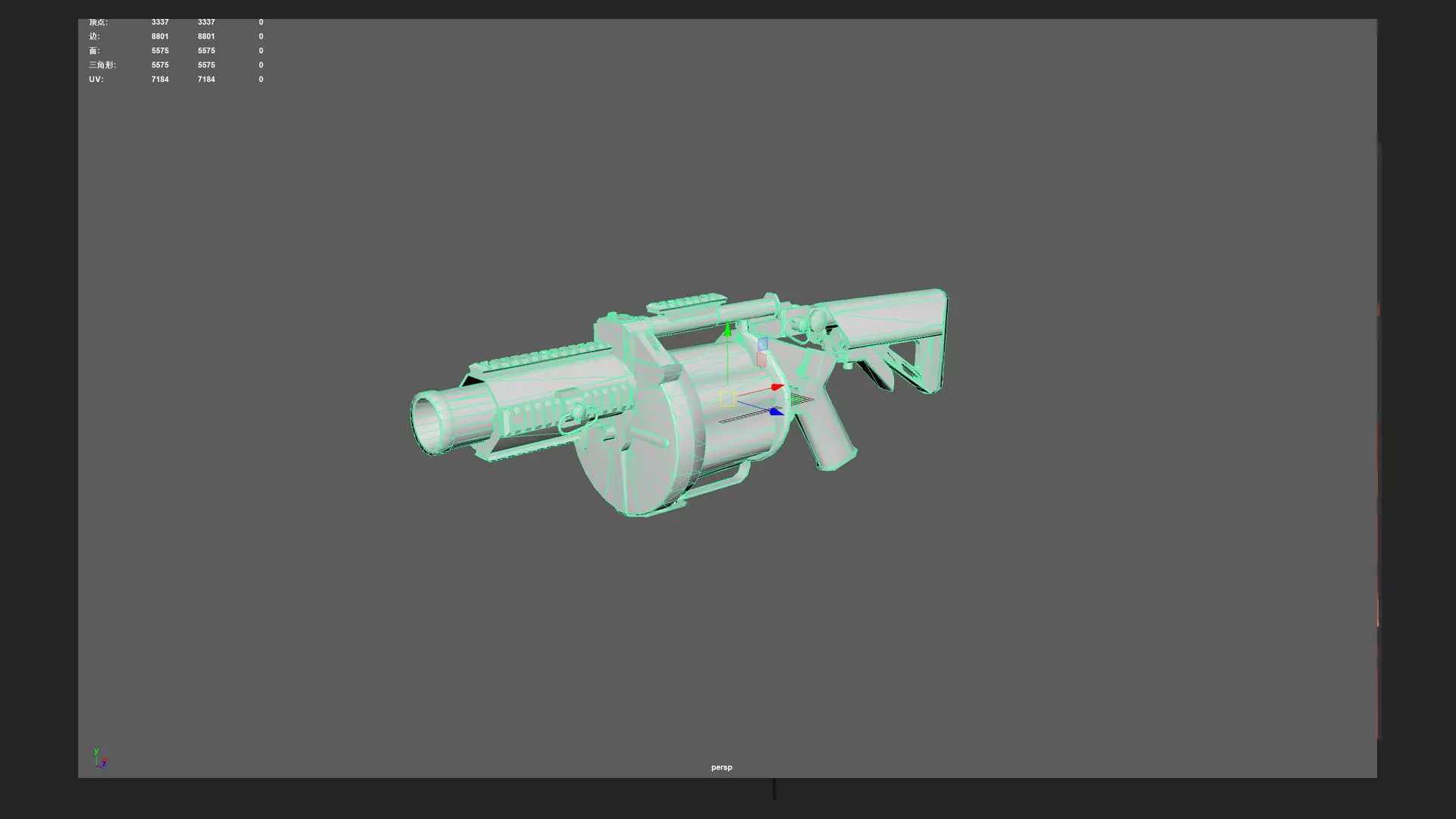 Pistol 3D Model 021 Low-poly 3D model_13