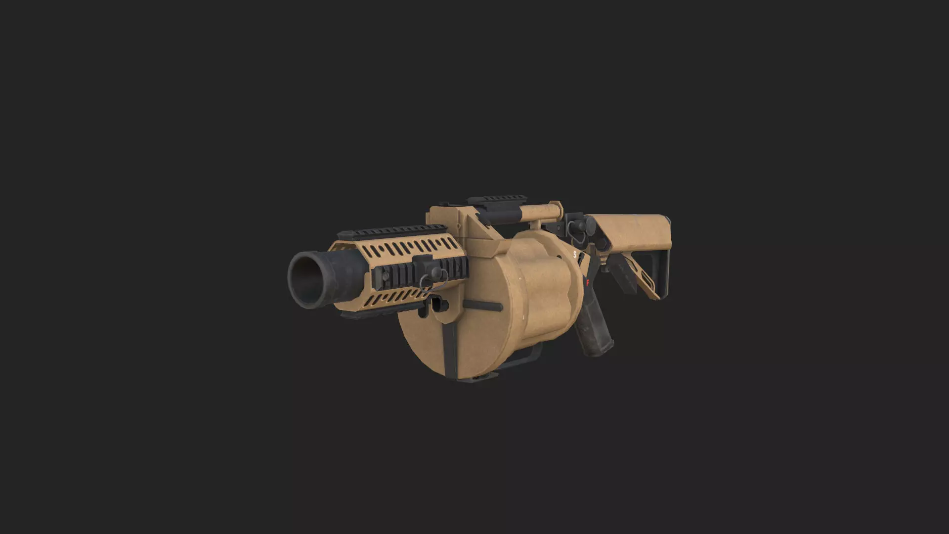 Pistol 3D Model 021 Low-poly 3D model_9