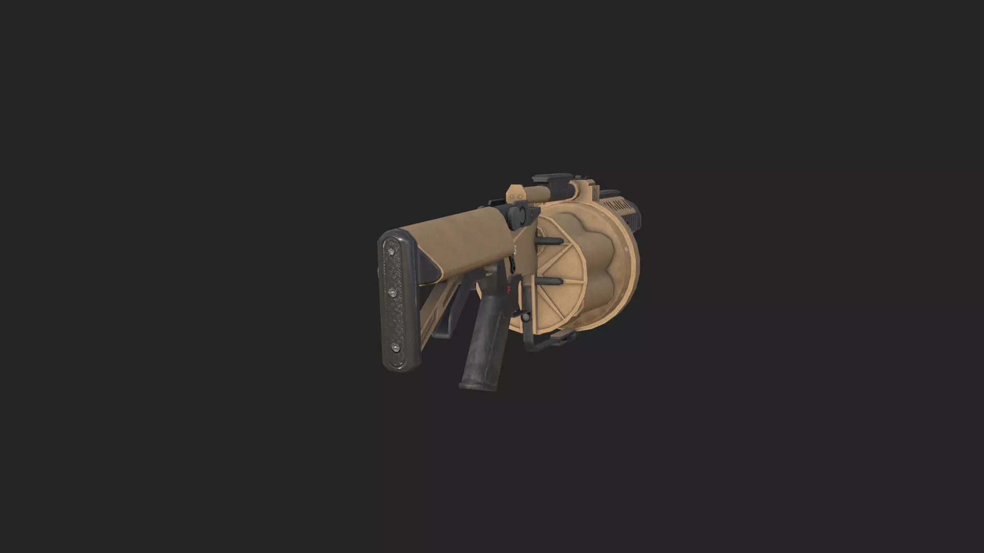 Pistol 3D Model 021 Low-poly 3D model_4
