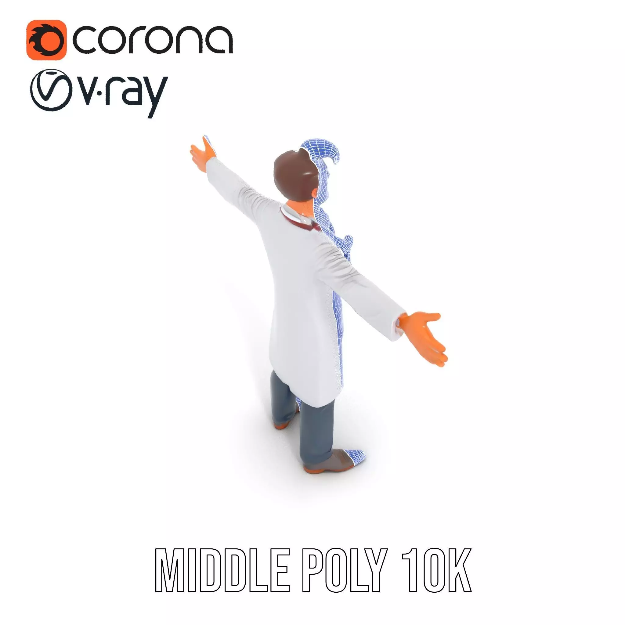 Cartoon Doctor Character Model Pack Low-poly 3D model_26