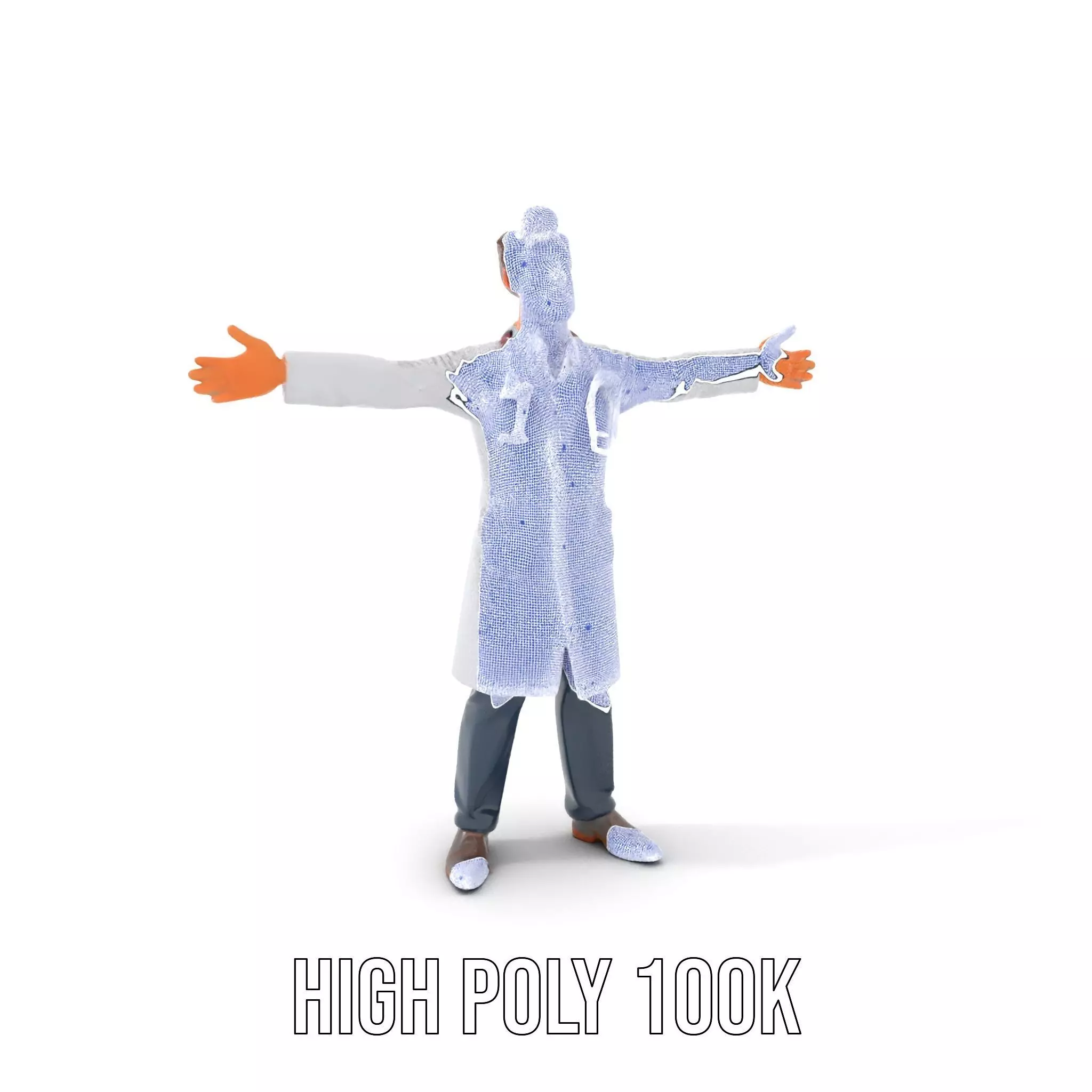 Cartoon Doctor Character Model Pack Low-poly 3D model_4