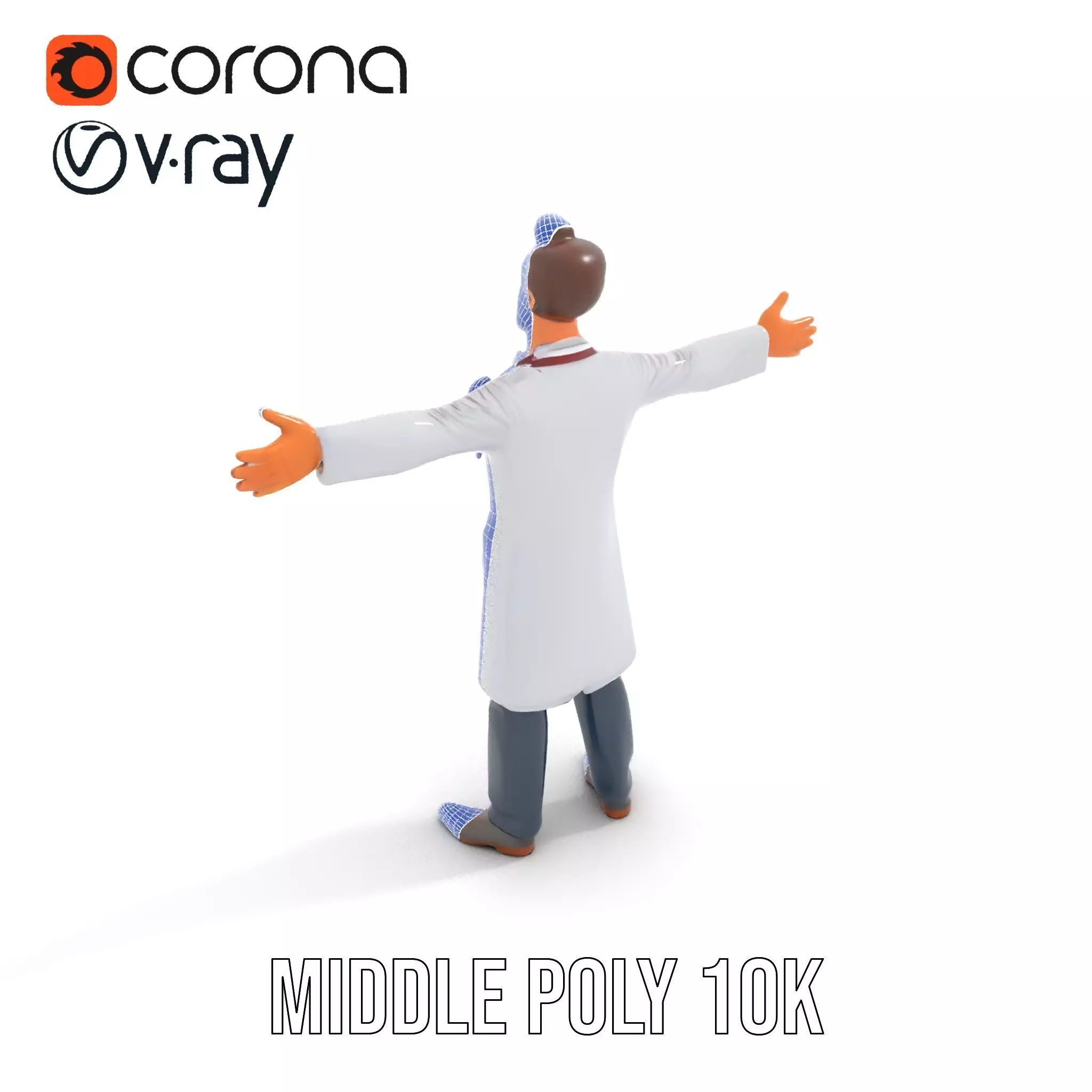 Cartoon Doctor Character Model Pack Low-poly 3D model_18