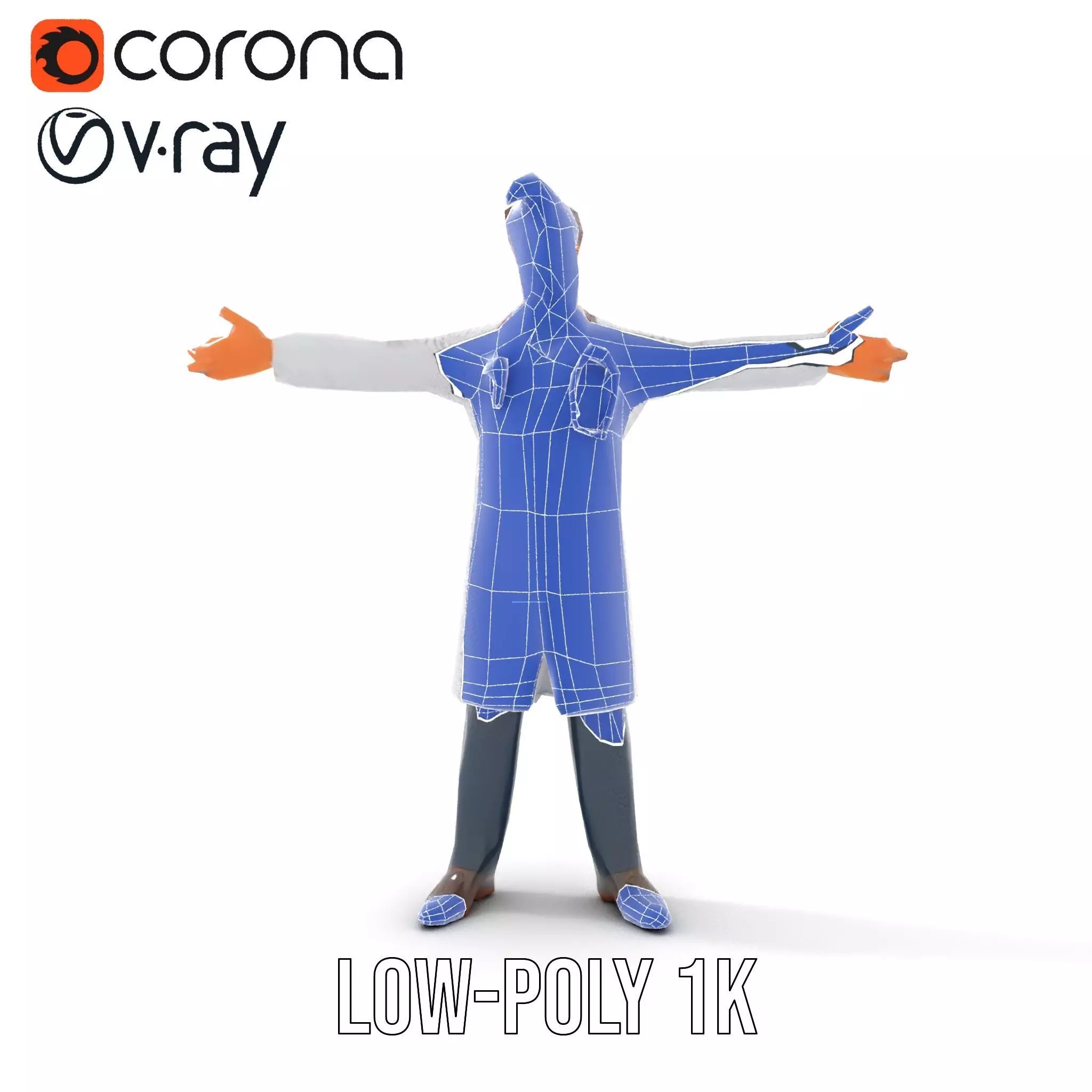 Cartoon Doctor Character Model Pack Low-poly 3D model_24