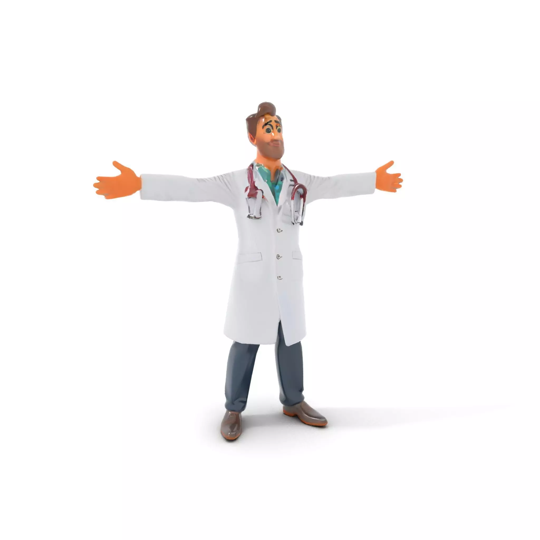 Cartoon Doctor Character Model Pack Low-poly 3D model_6