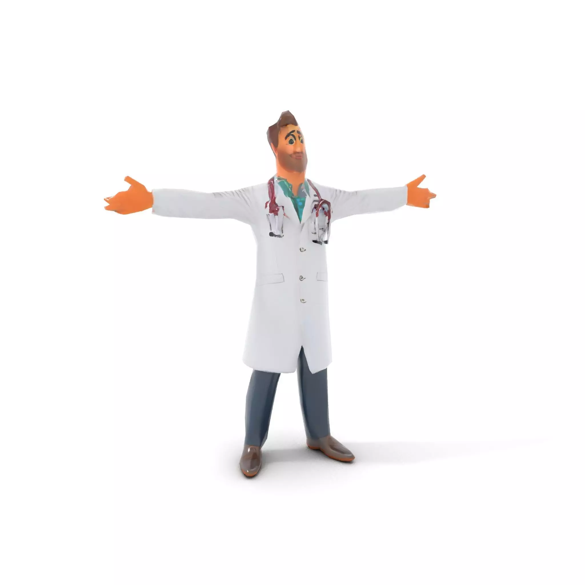 Cartoon Doctor Character Model Pack Low-poly 3D model_7