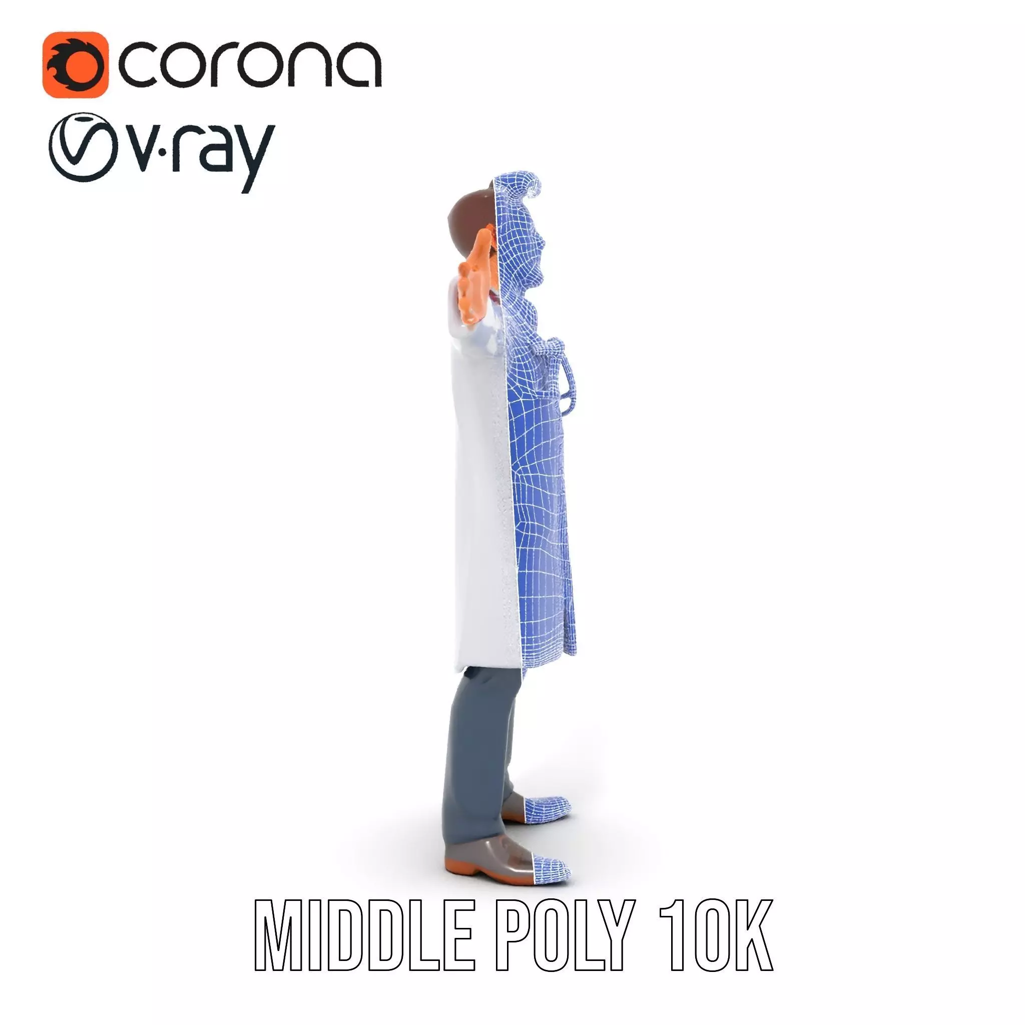 Cartoon Doctor Character Model Pack Low-poly 3D model_29