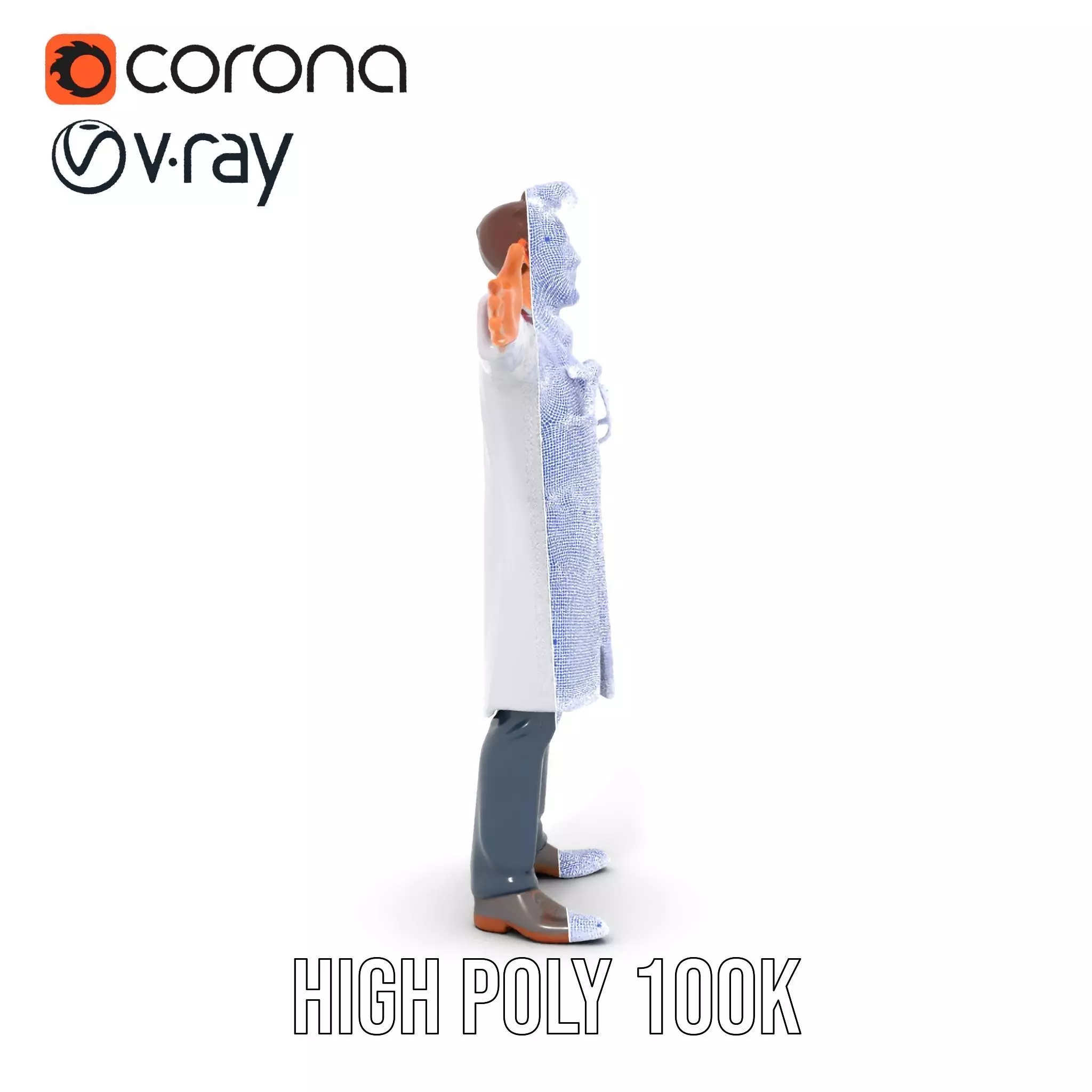 Cartoon Doctor Character Model Pack Low-poly 3D model_32