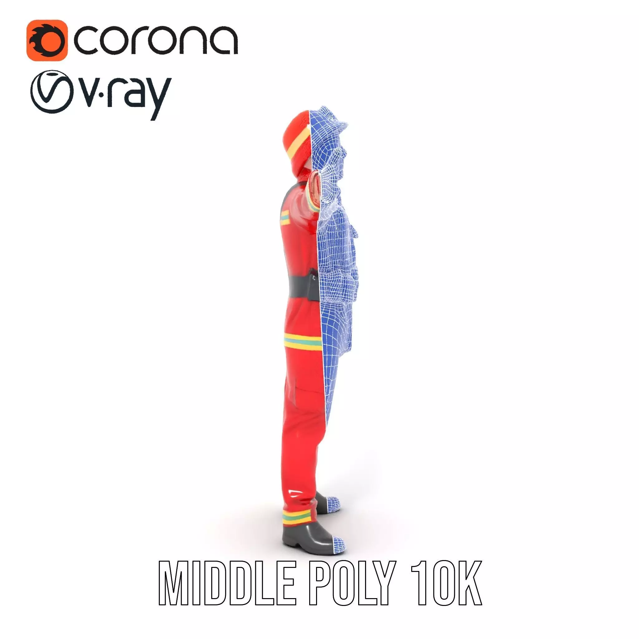 Firefighter Uniform Model Pack Low-poly 3D model_24