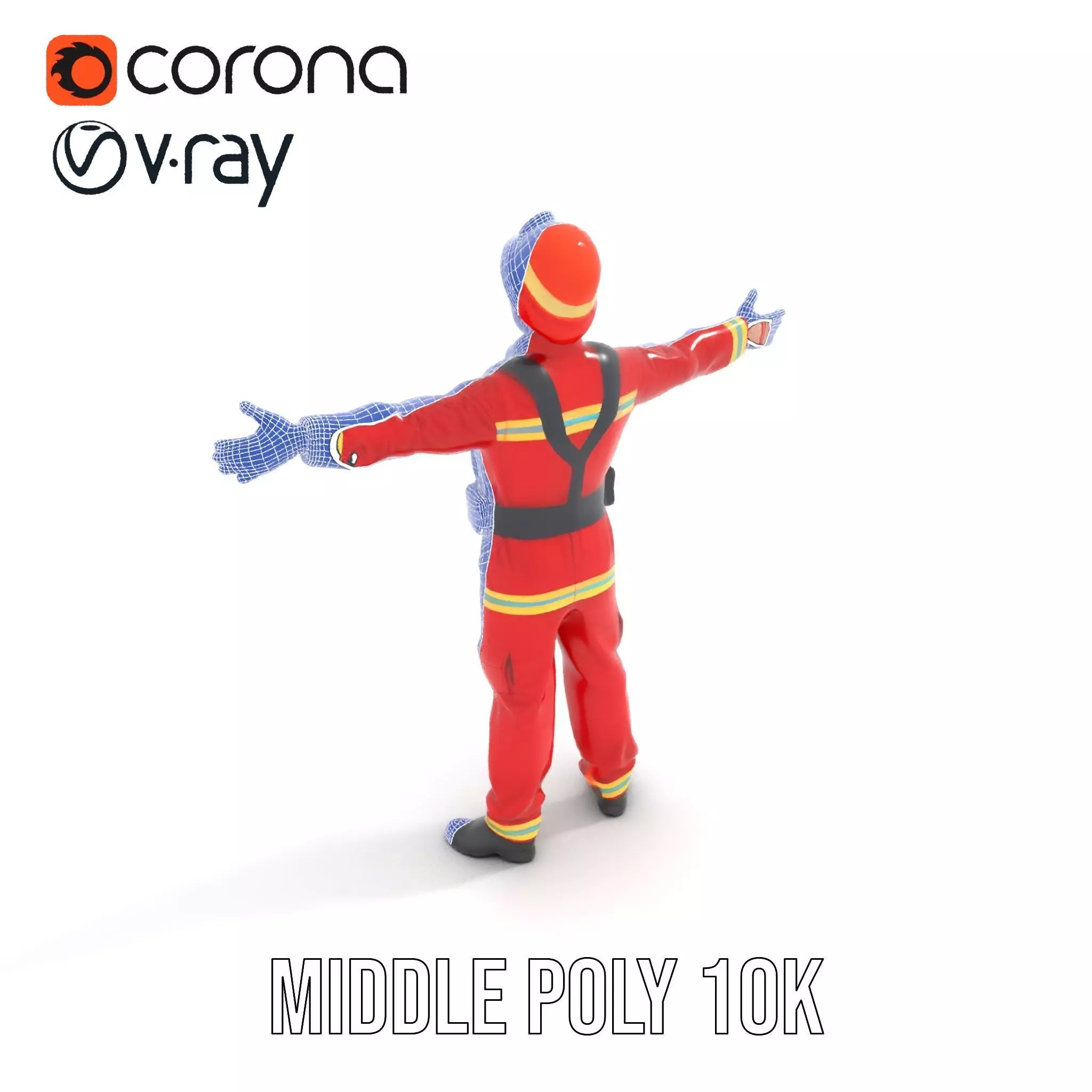 Firefighter Uniform Model Pack Low-poly 3D model_21