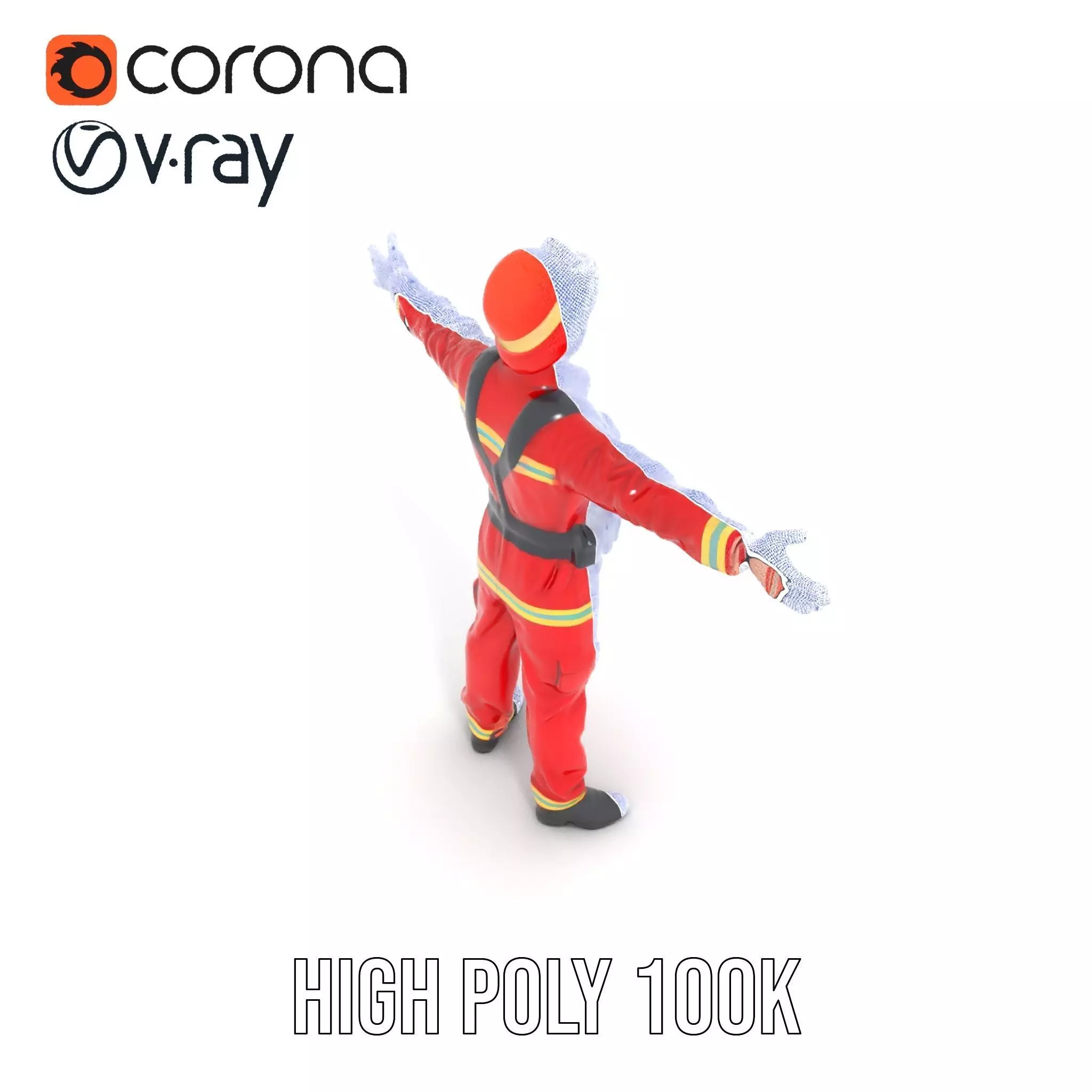 Firefighter Uniform Model Pack Low-poly 3D model_33