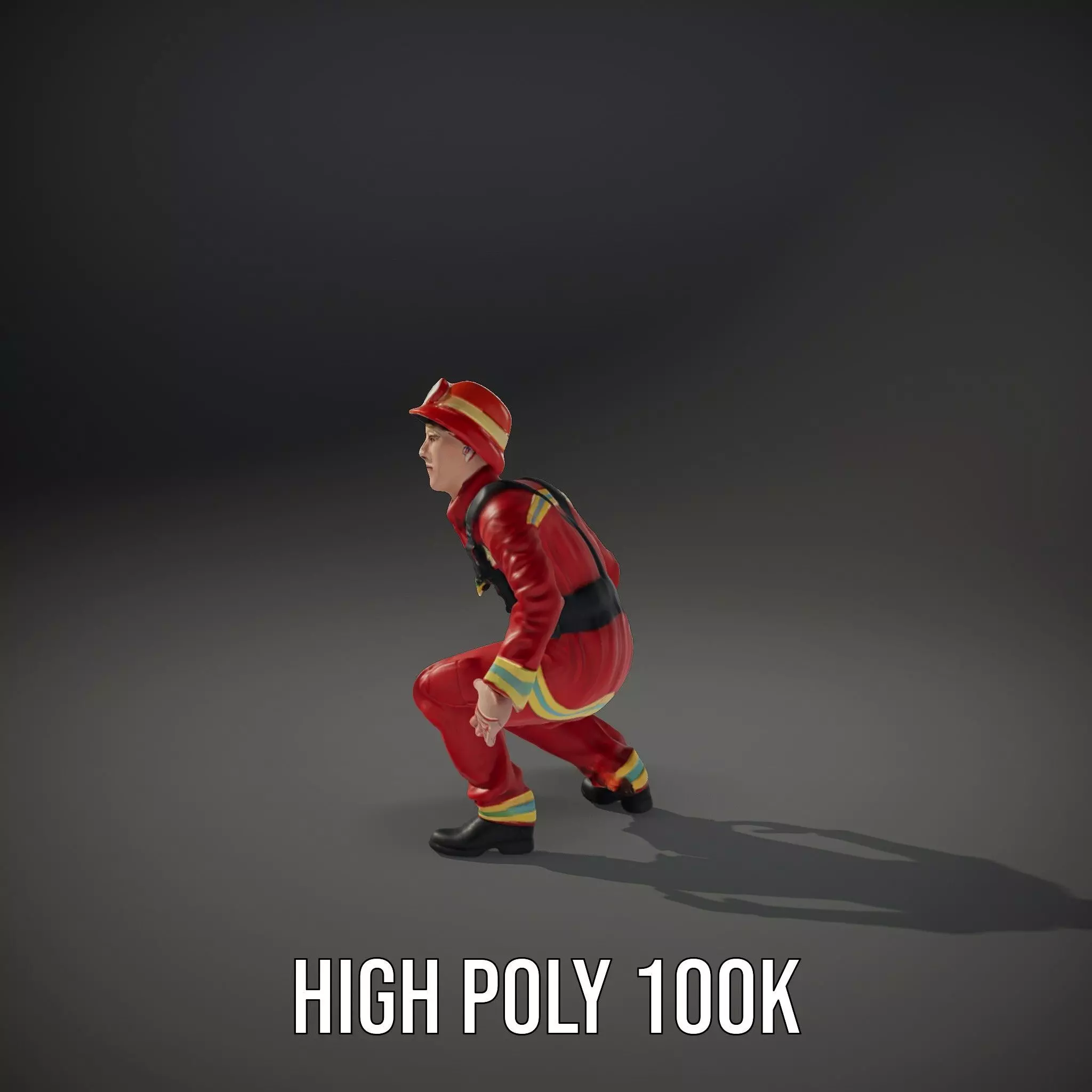 Firefighter Uniform Model Pack Low-poly 3D model_17