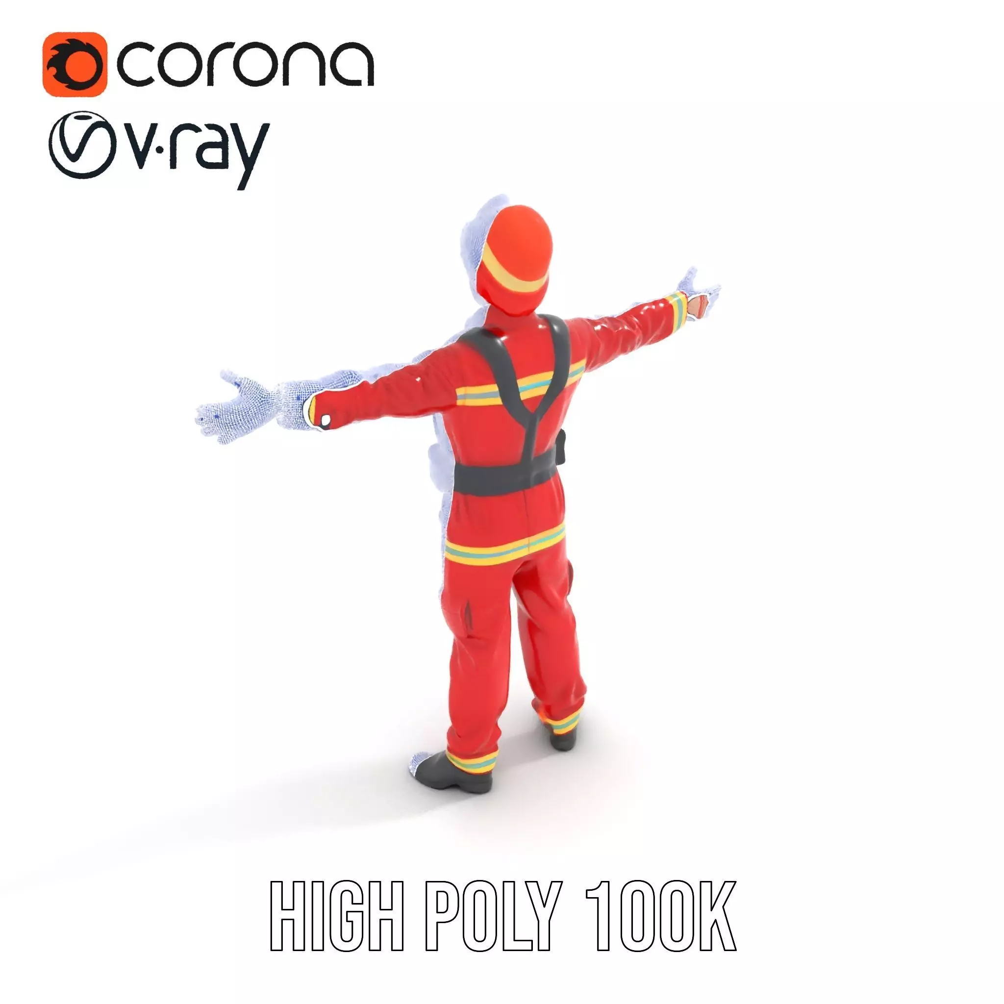 Firefighter Uniform Model Pack Low-poly 3D model_20