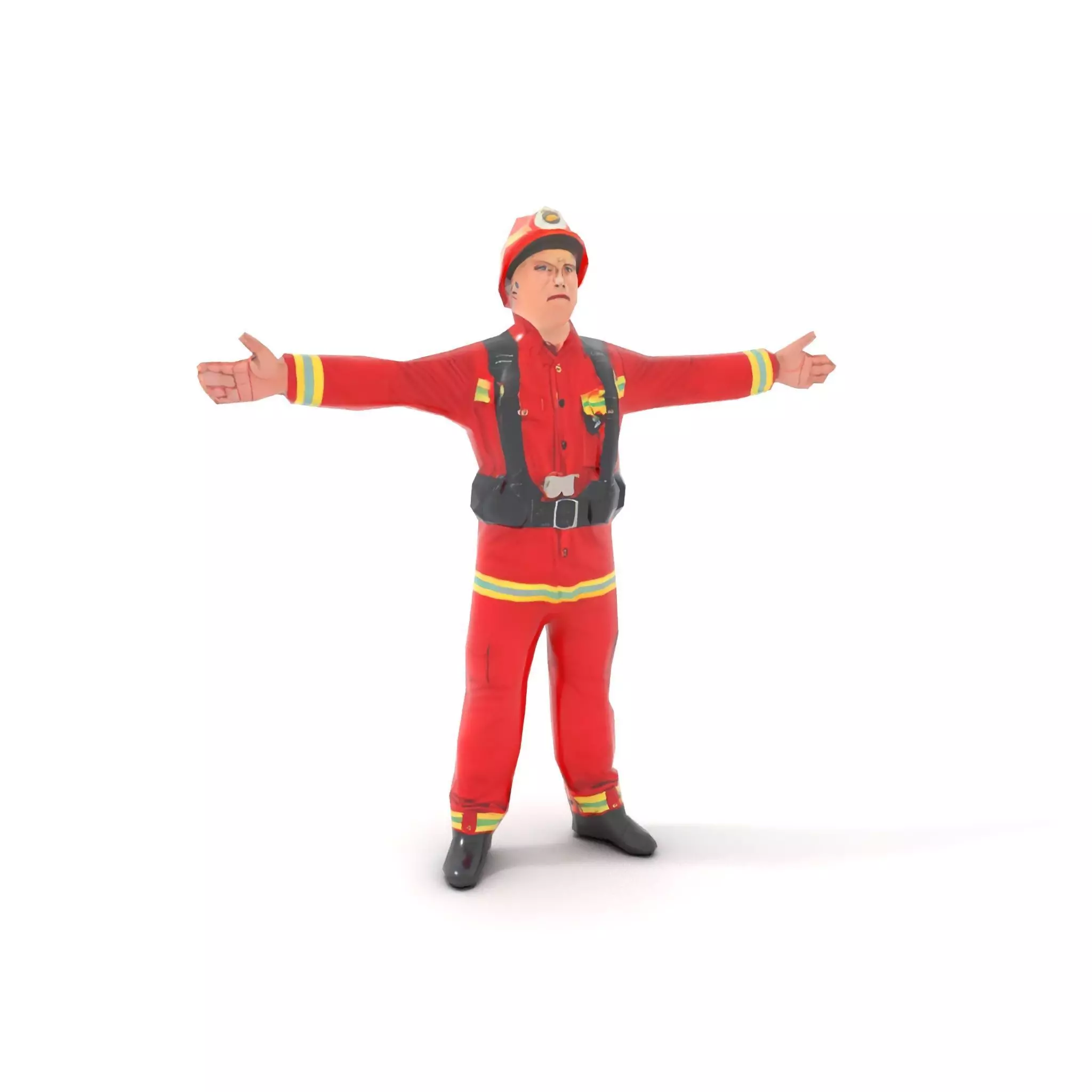 Firefighter Uniform Model Pack Low-poly 3D model_8