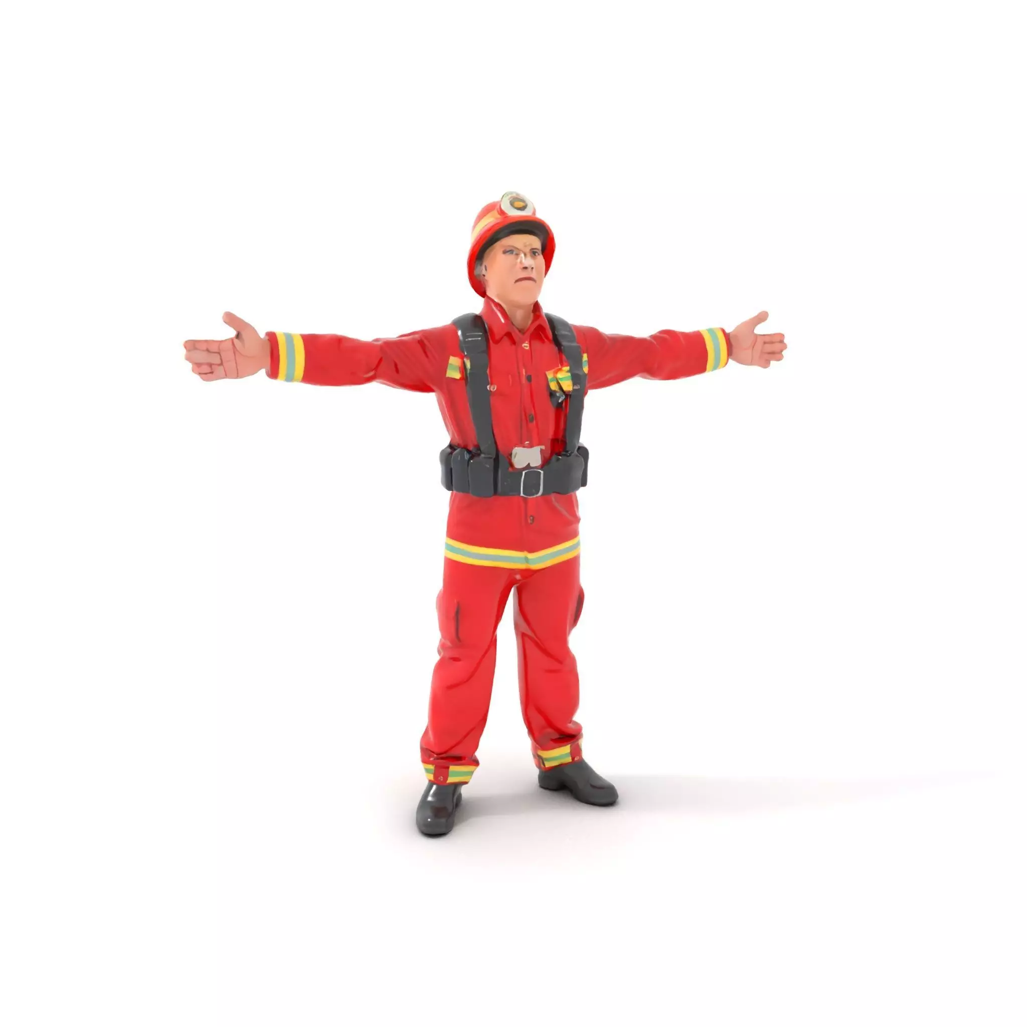 Firefighter Uniform Model Pack Low-poly 3D model_0