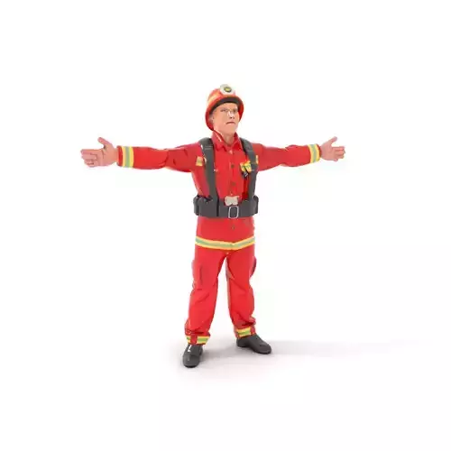 Firefighter Uniform Model Pack Low-poly 3D model