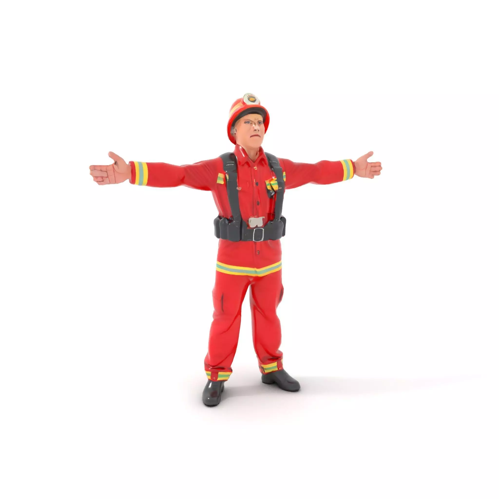 Firefighter Uniform Model Pack Low-poly 3D model_6