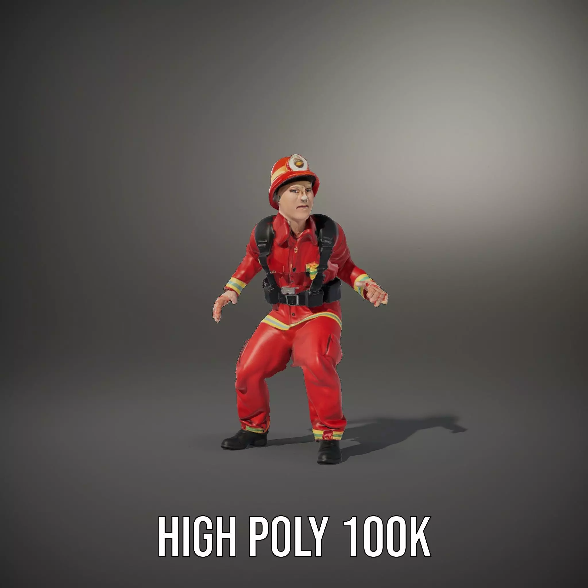 Firefighter Uniform Model Pack Low-poly 3D model_26